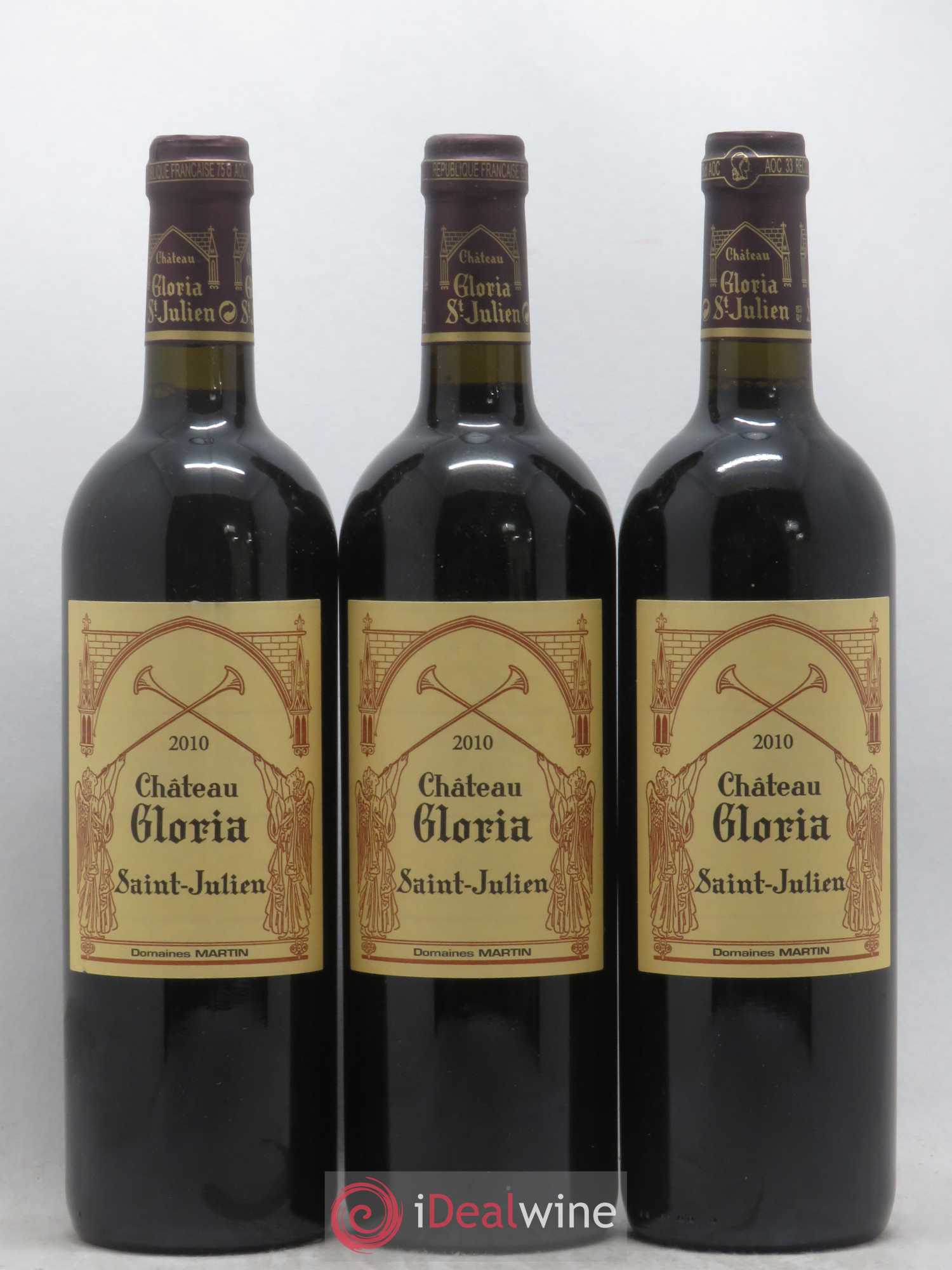 Château Gloria 2010 - Lot de 3 bouteilles - 0