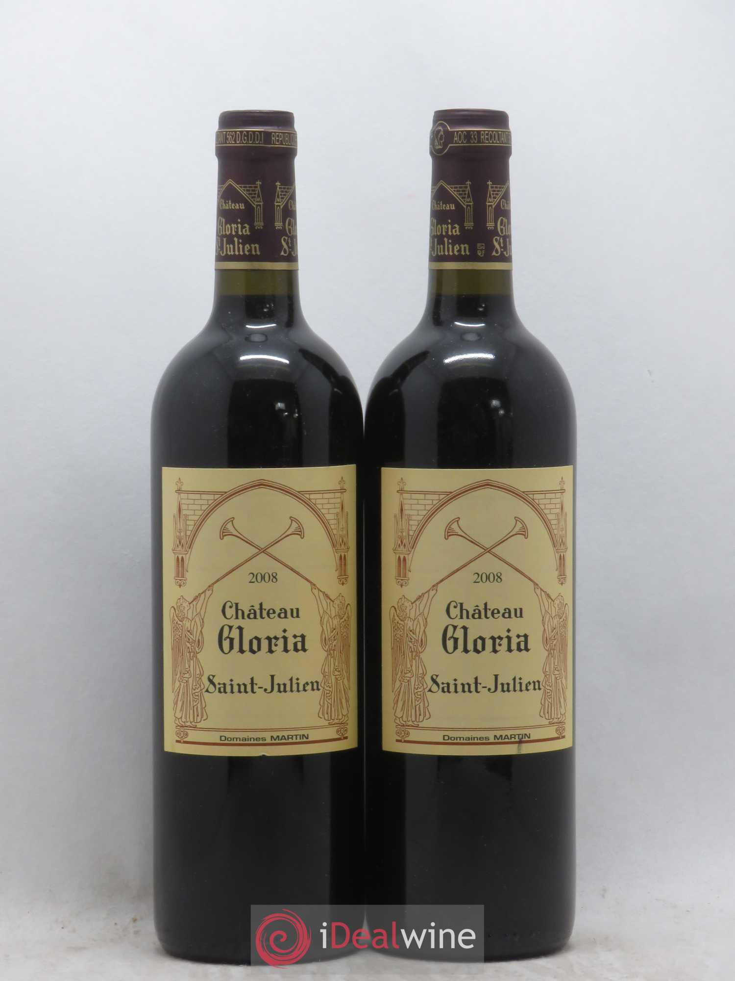 Château Gloria 2008 - Lot de 2 bouteilles - 0