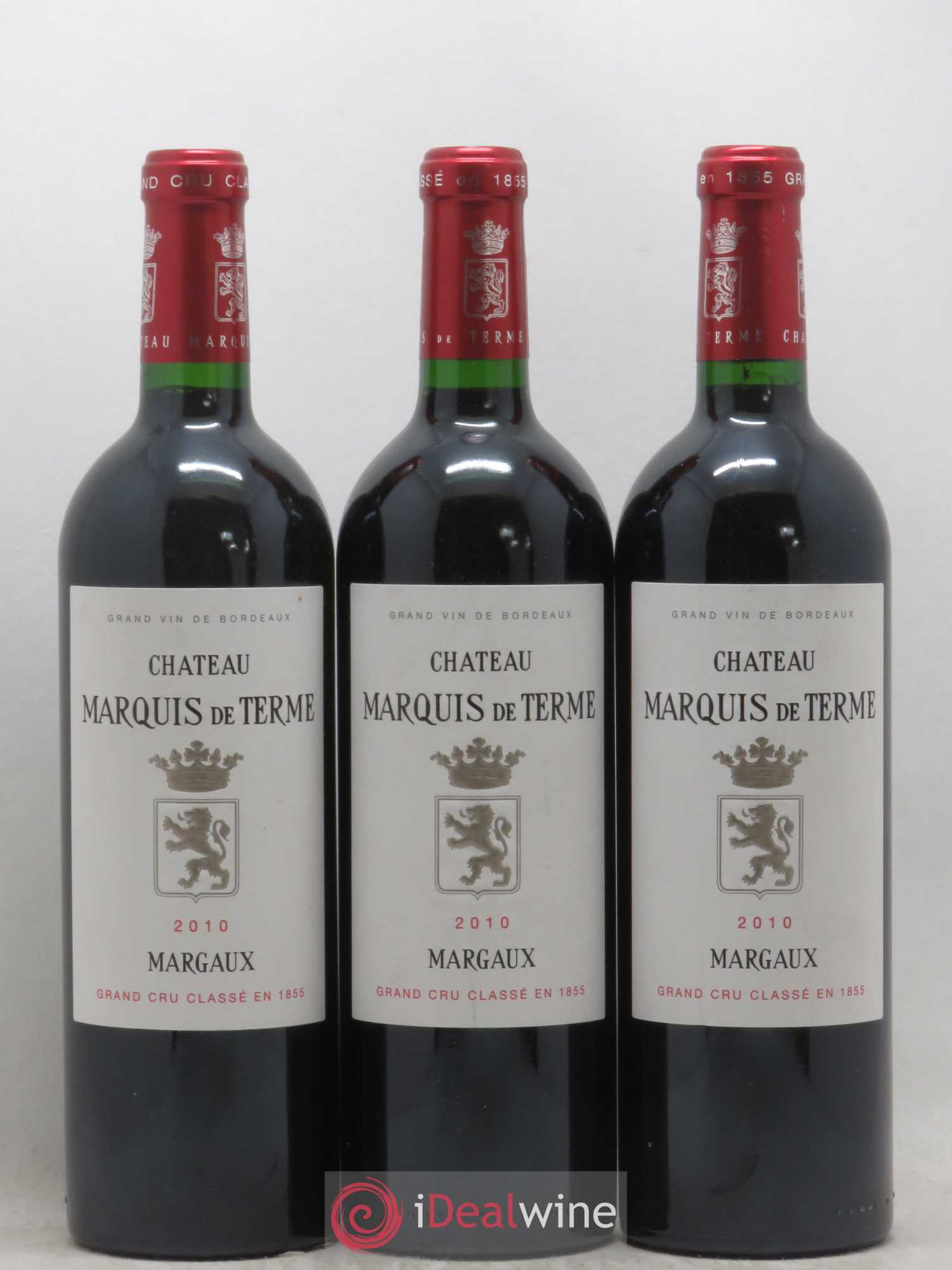 Château Marquis de Terme 4ème Grand Cru Classé 2010 - Lot de 3 bouteilles - 0