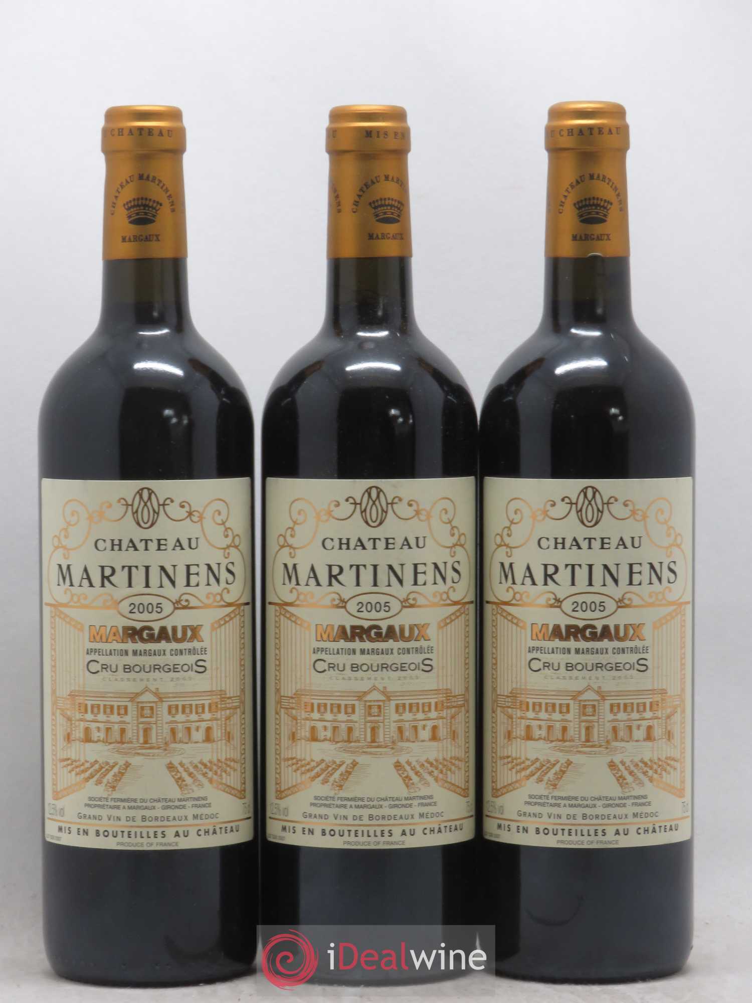 Château Martinens Cru Bourgeois 2005 - Lot de 3 bouteilles - 0