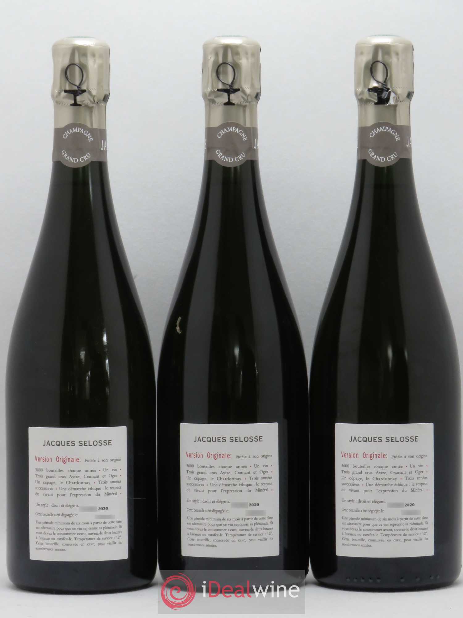 Version Originale Jacques Selosse - Lot de 3 bouteilles - 1