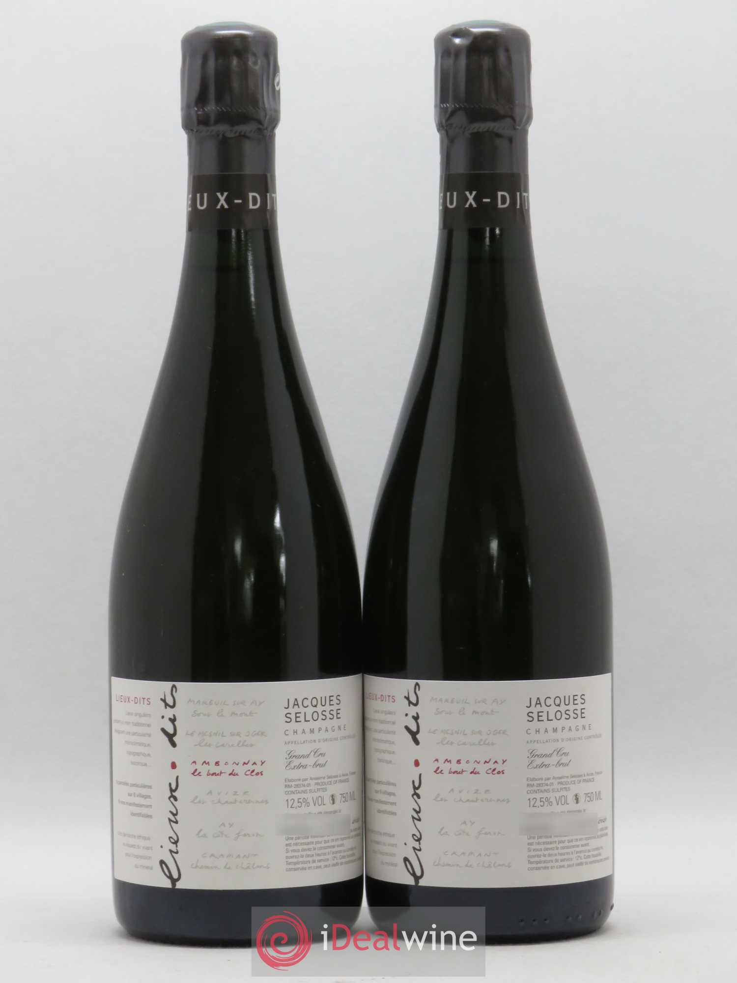 Ambonnay Le Bout du Clos Grand Cru Extra-Brut Jacques Selosse - Lot de 2 bouteilles - 0