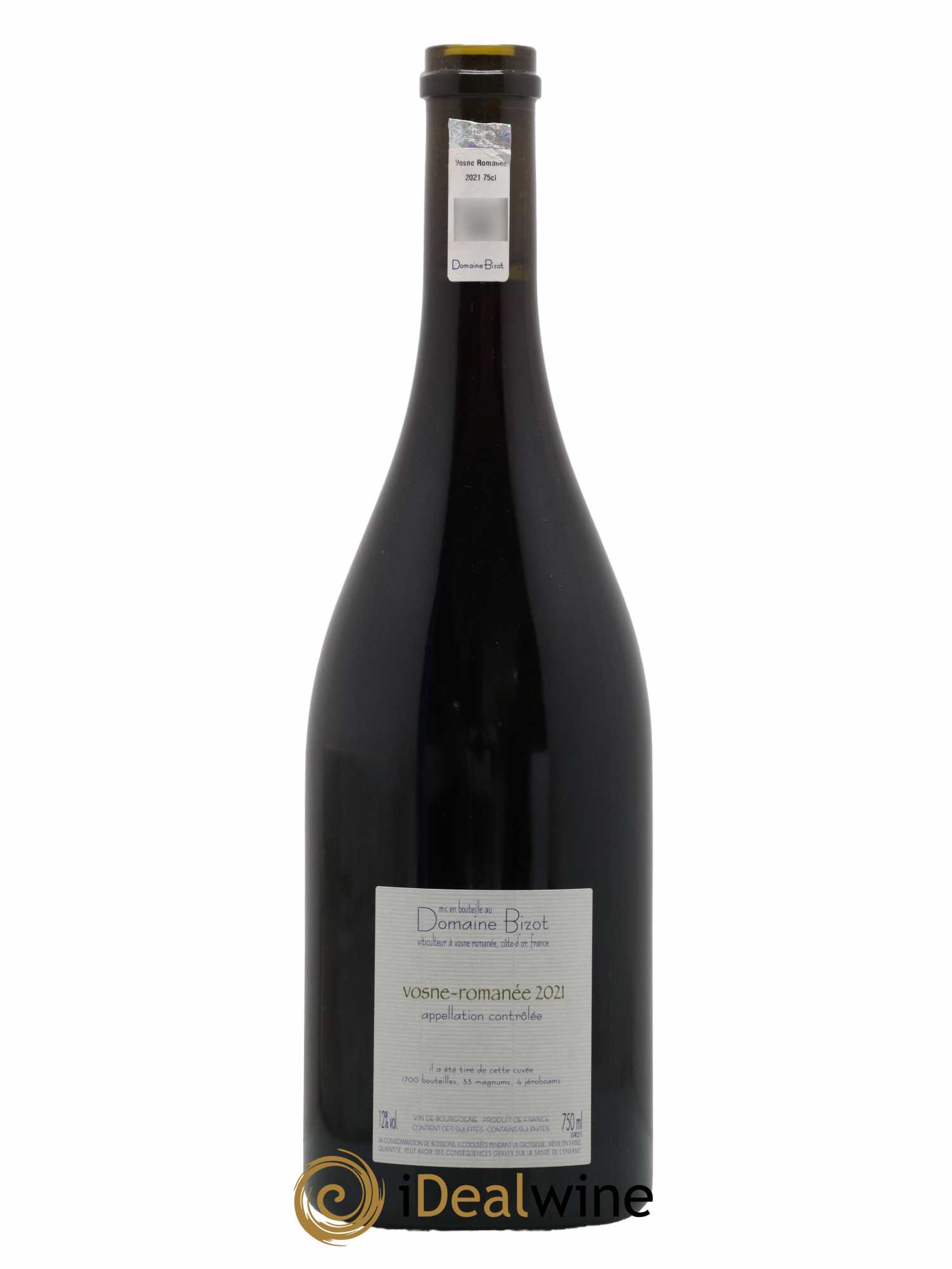 Vosne-Romanée Bizot (Domaine) 2021 - Lot de 1 bouteille - 1