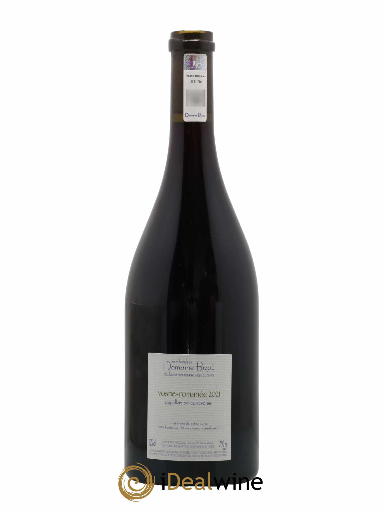 Vosne-Romanée Bizot (Domaine) 2021 - Lot de 1 bouteille - 1
