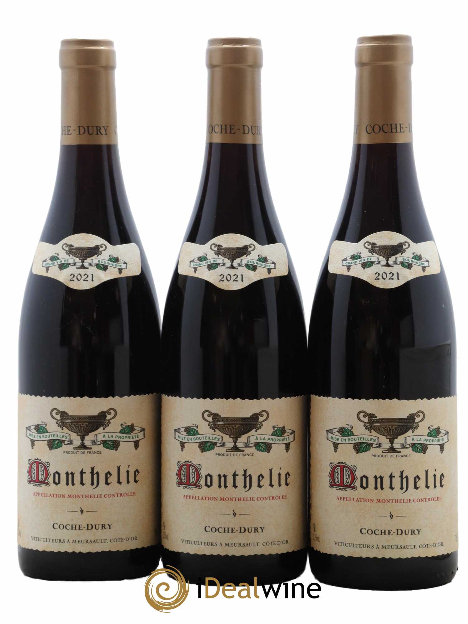 Monthélie Coche Dury (Domaine) 2021 - Lot de 3 bouteilles - 0