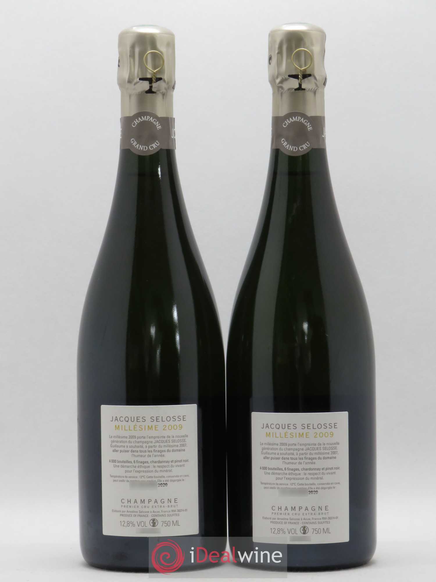 1er Cru Millésimé Extra-Brut Jacques Selosse 2009 - Lot de 2 bouteilles - 1