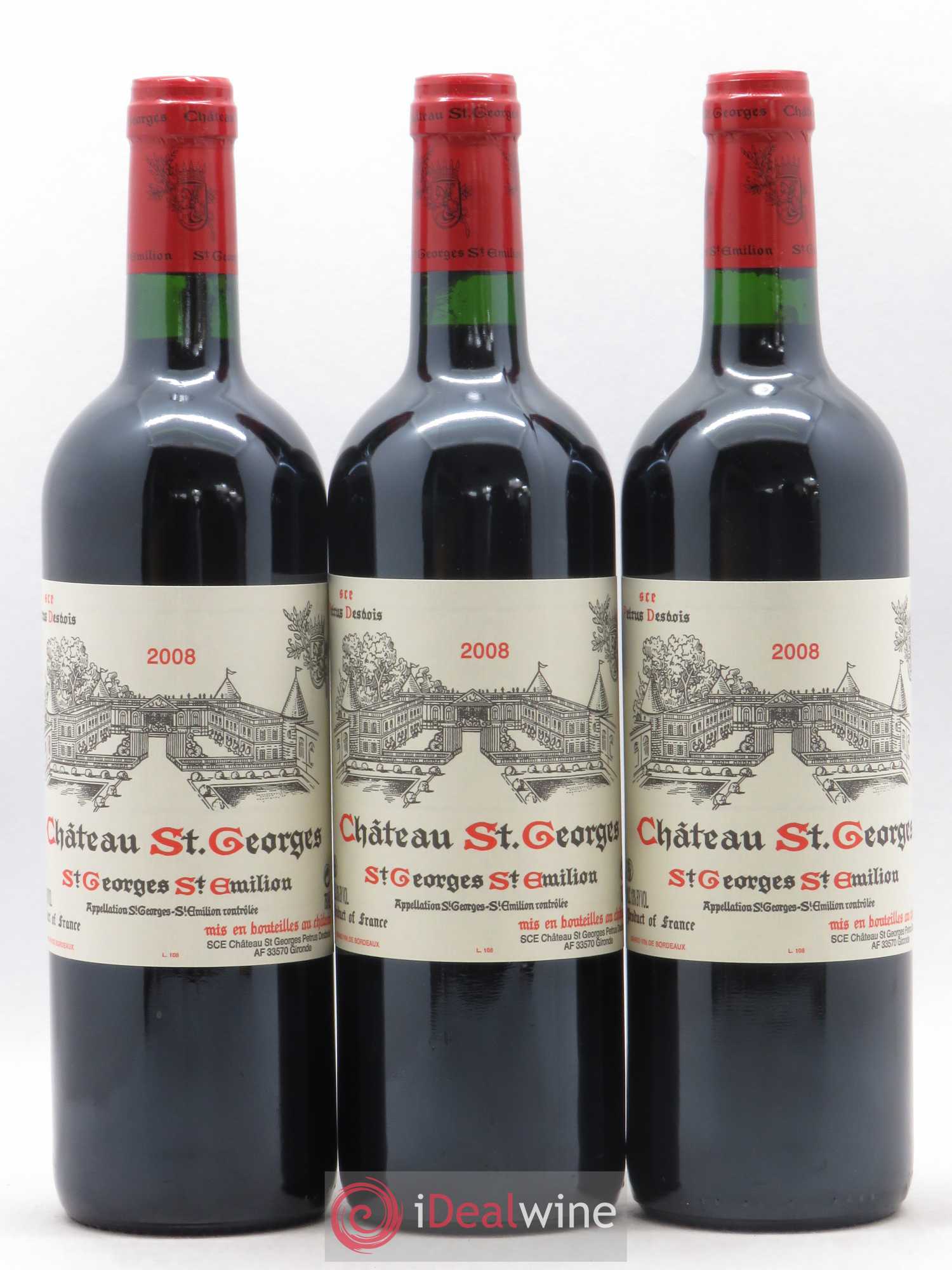 Château Saint-Georges 2008 - Lot de 3 bouteilles - 0