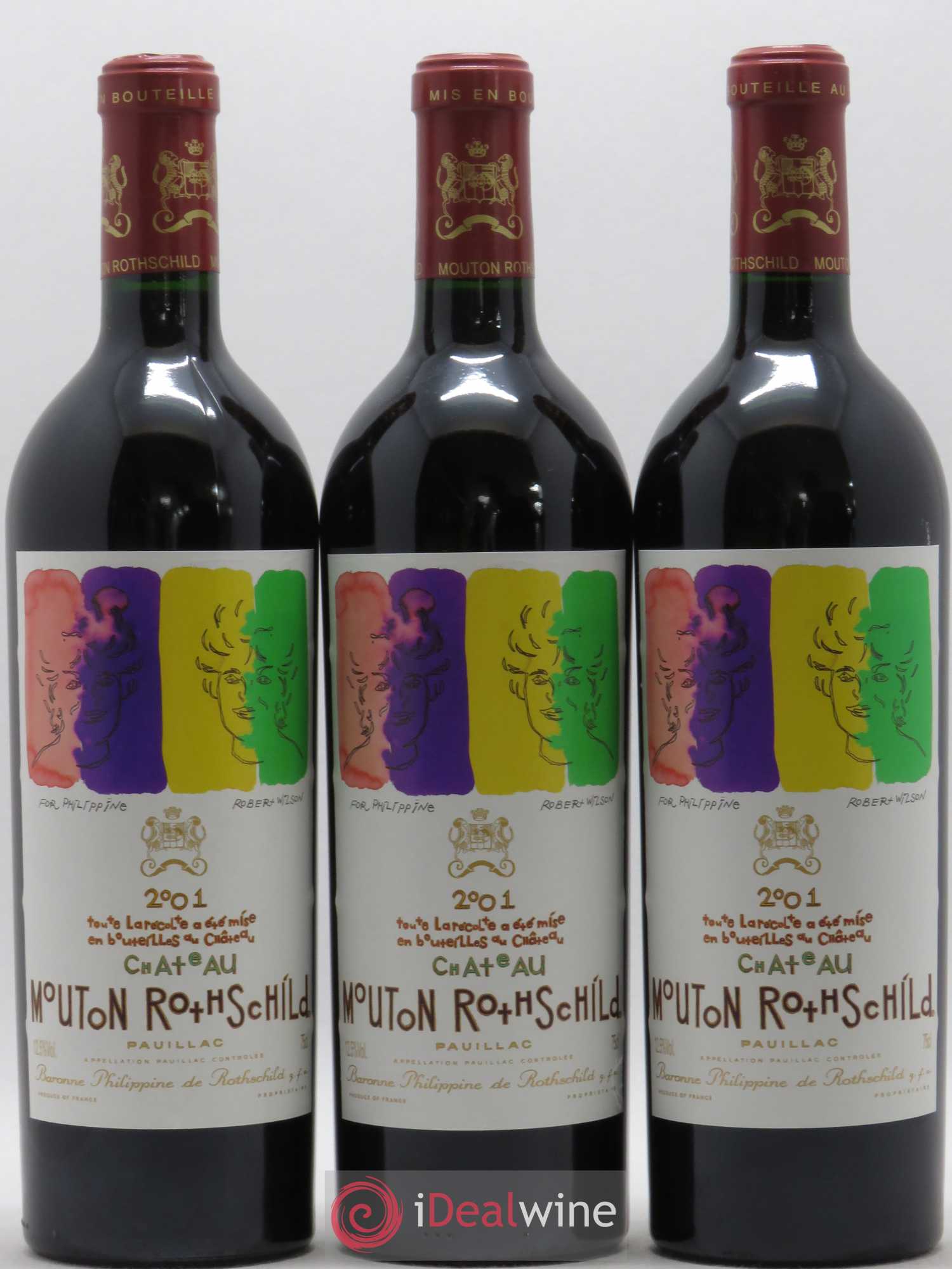 Château Mouton Rothschild 1er Grand Cru Classé 2001 - Lot de 6 bouteilles - 1
