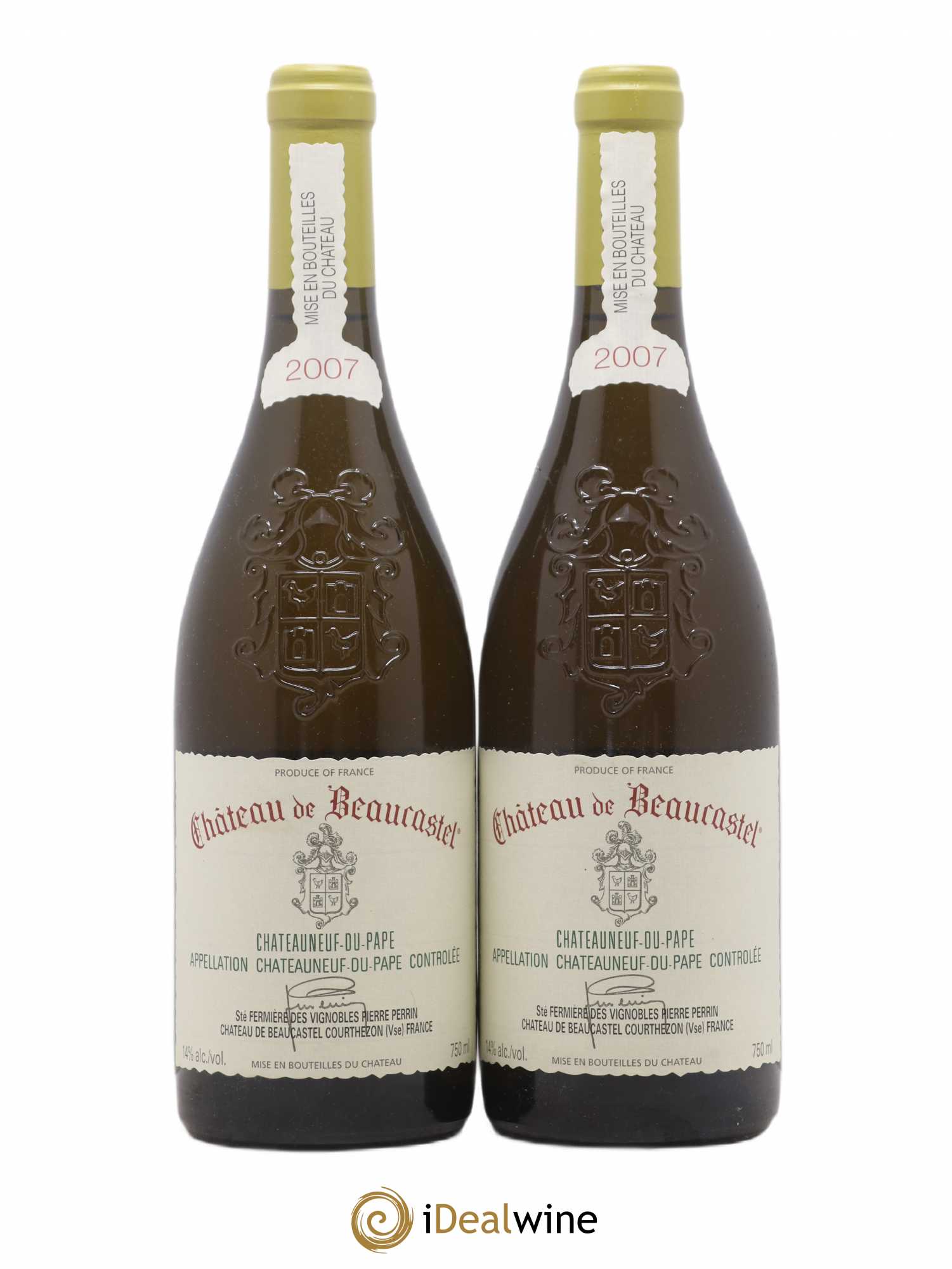 Châteauneuf-du-Pape Château de Beaucastel Famille Perrin 2007 - Lot de 2 bouteilles - 0