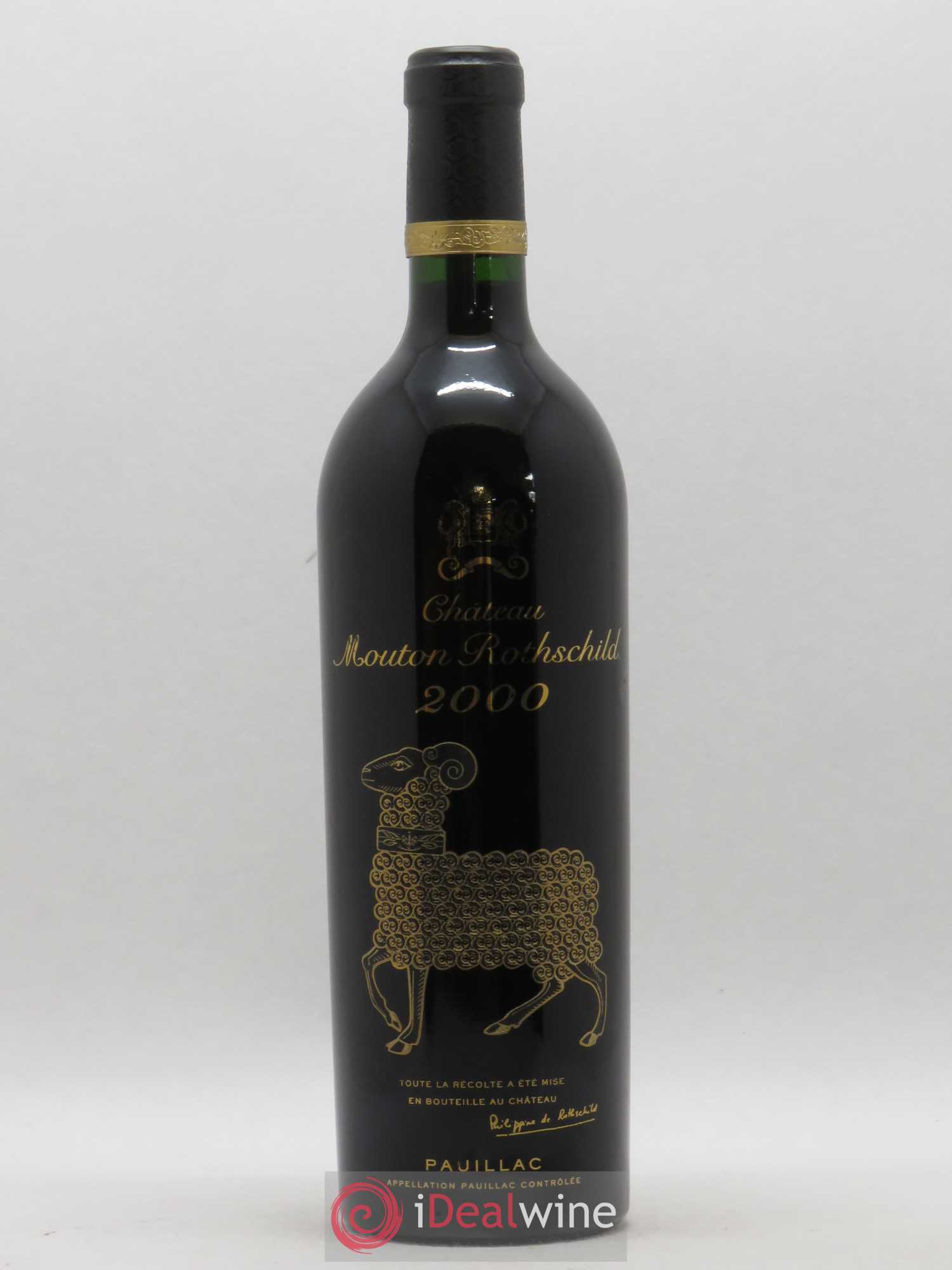Château Mouton Rothschild 1er Grand Cru Classé 2000 - Lot de 1 bouteille - 0