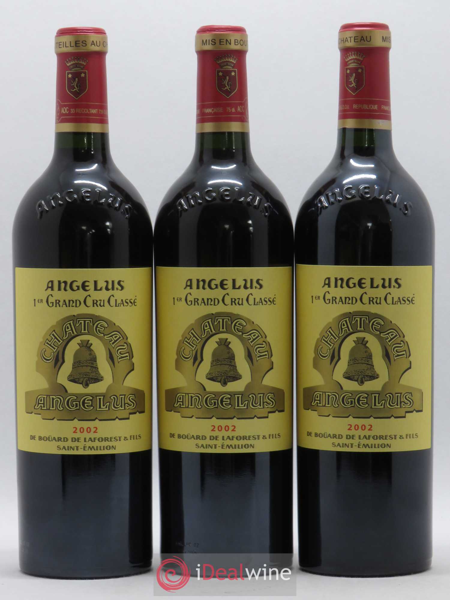 Château Angélus 1er Grand Cru Classé A 2002 - Lot de 12 bouteilles - 1