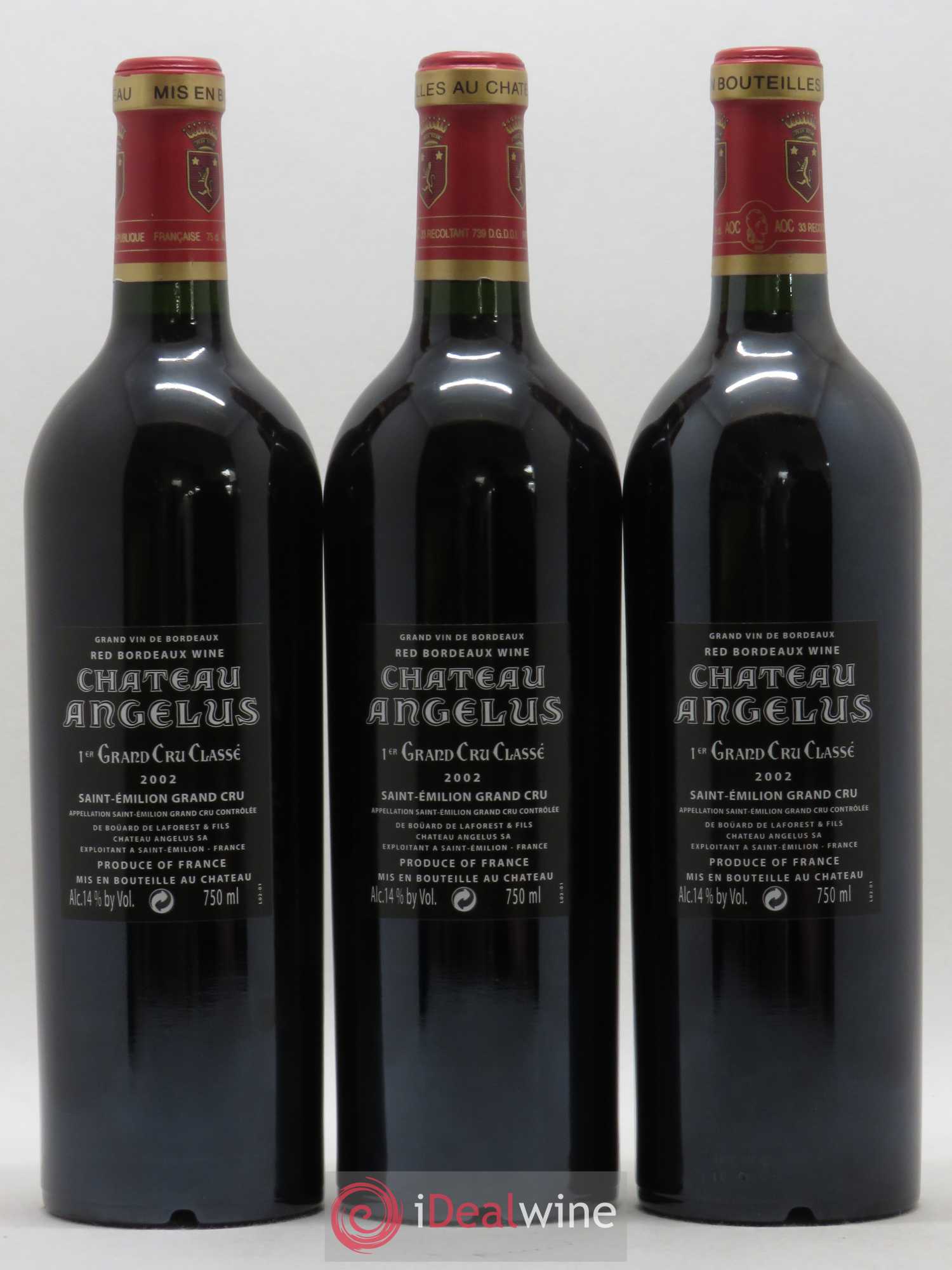 Château Angélus 1er Grand Cru Classé A 2002 - Lot de 12 bouteilles - 2