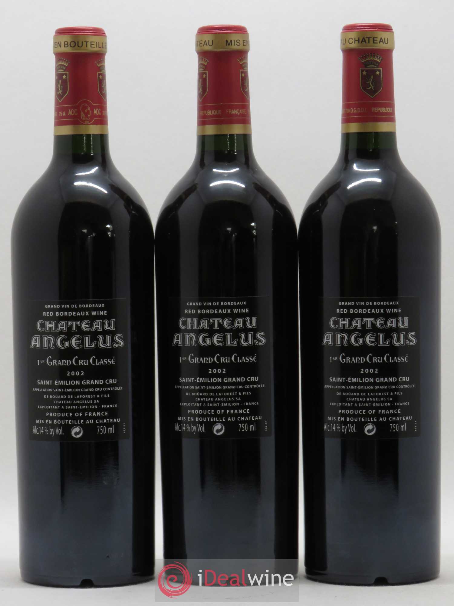 Château Angélus 1er Grand Cru Classé A 2002 - Lot de 12 bouteilles - 4