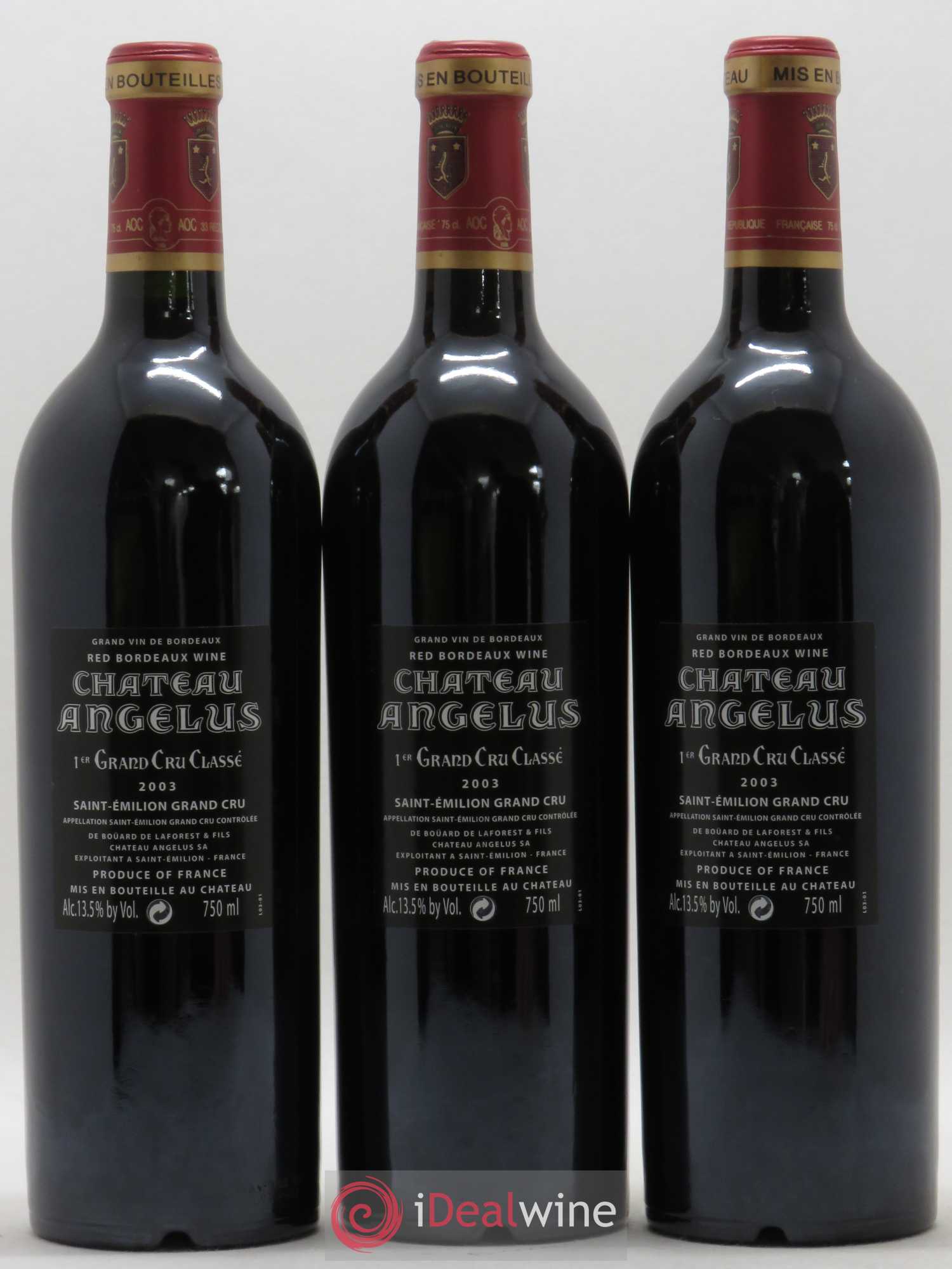 Château Angélus 1er Grand Cru Classé A 2003 - Lot de 12 bouteilles - 2