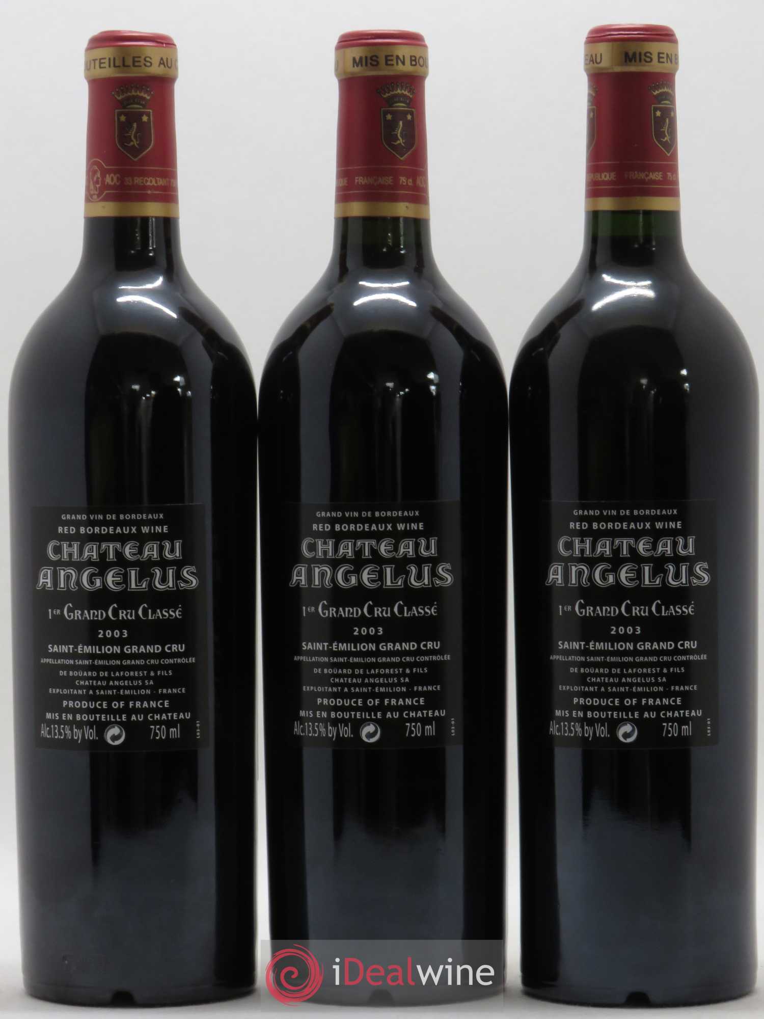 Château Angélus 1er Grand Cru Classé A 2003 - Lot de 12 bouteilles - 4