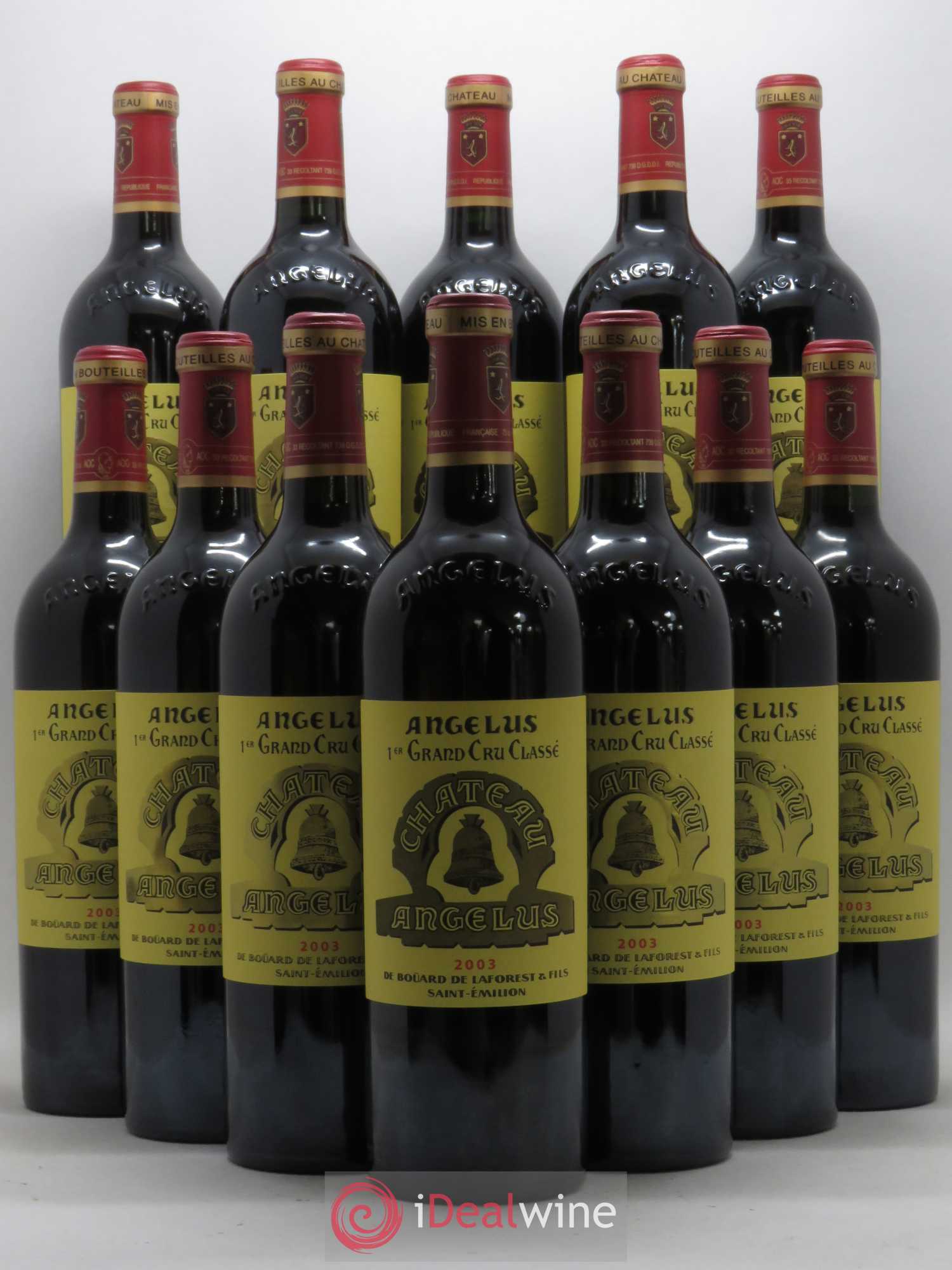 Château Angélus 1er Grand Cru Classé A 2003 - Lot de 12 bouteilles - 0