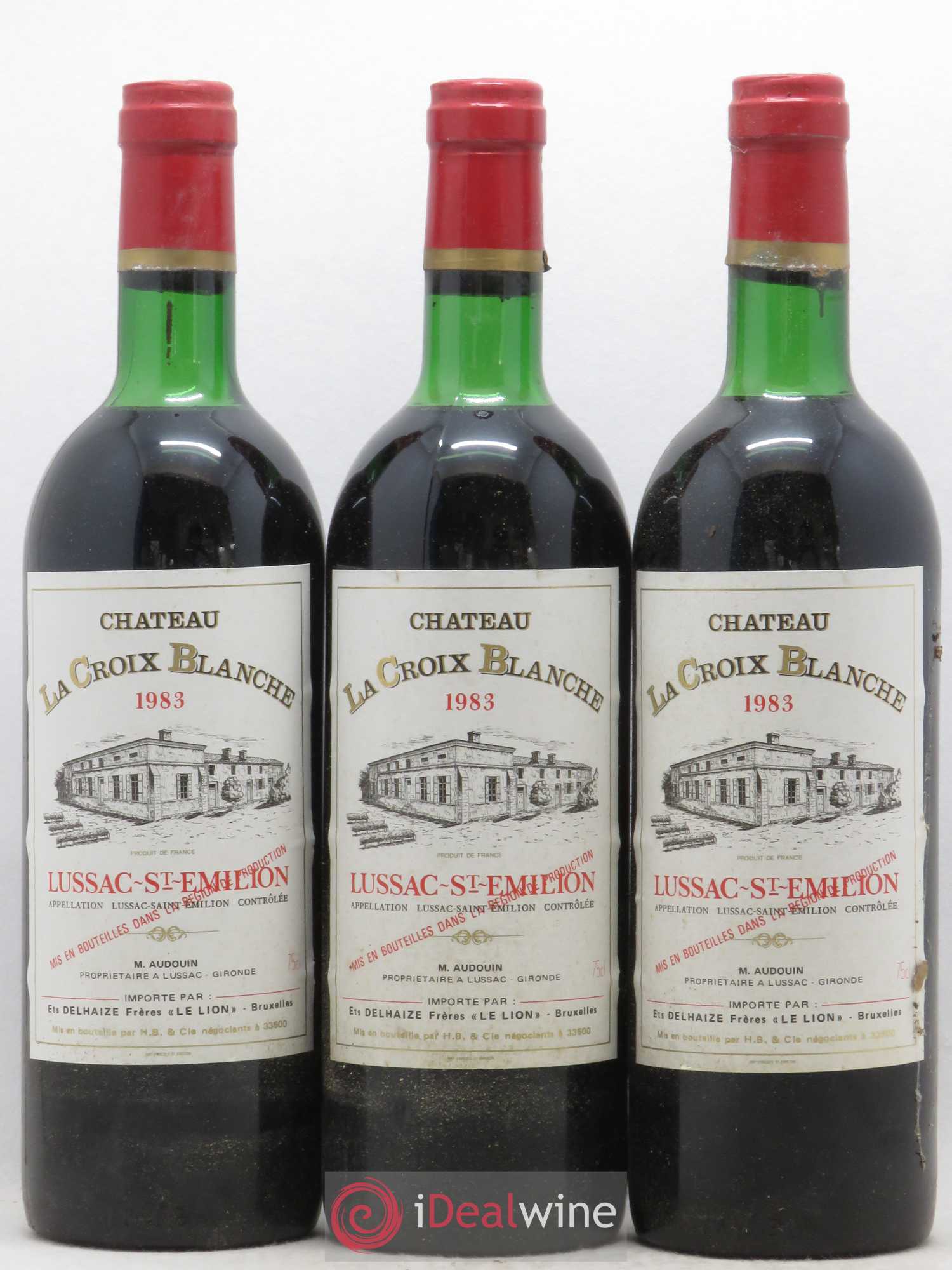 Lussac Saint-Émilion Château La Croix Blanche 1983 - Lot de 6 bouteilles - 1
