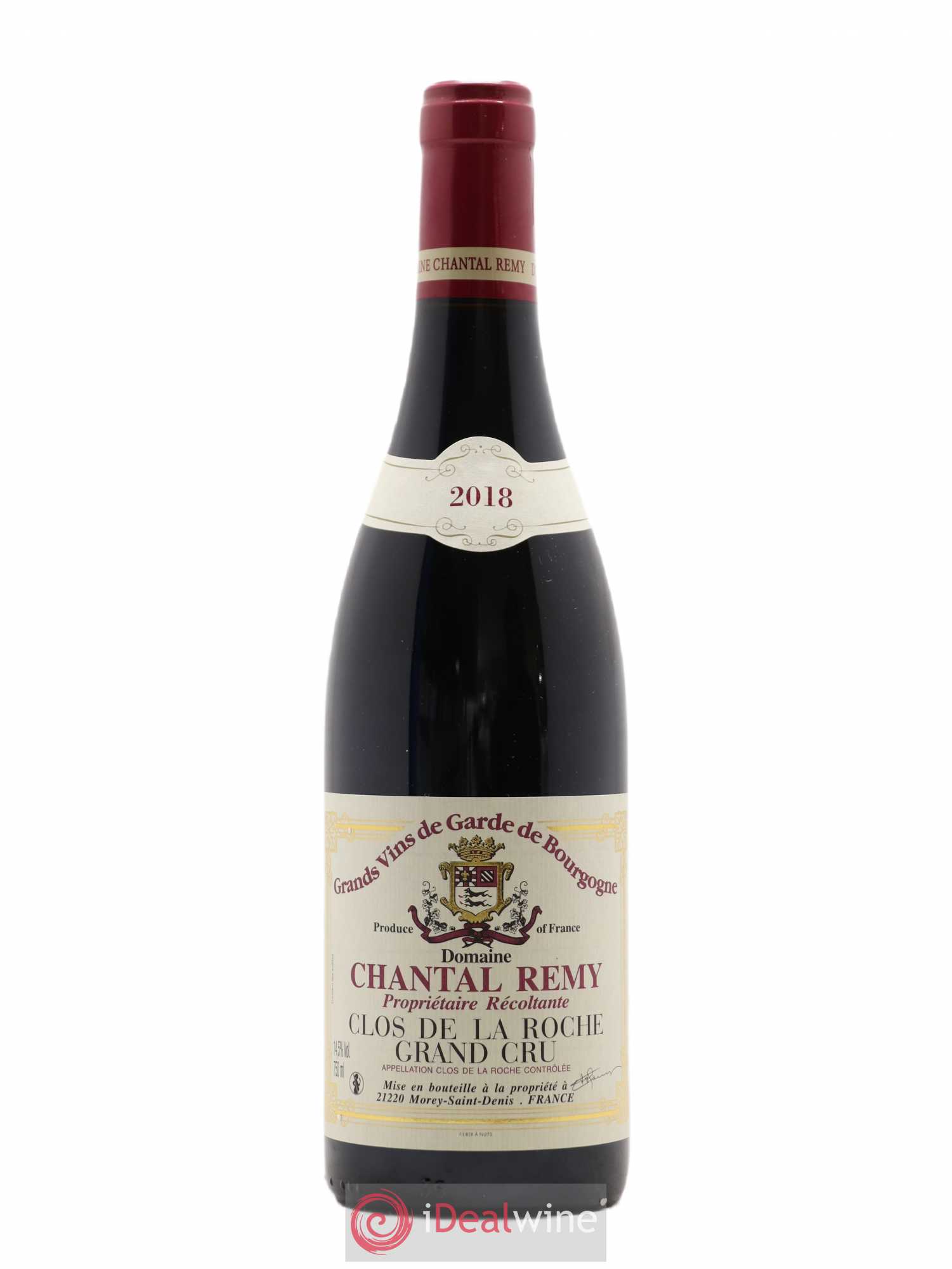 Clos de la Roche Grand Cru Louis Remy - Chantal Remy (Domaine) 2018 - Lot de 1 bouteille - 0