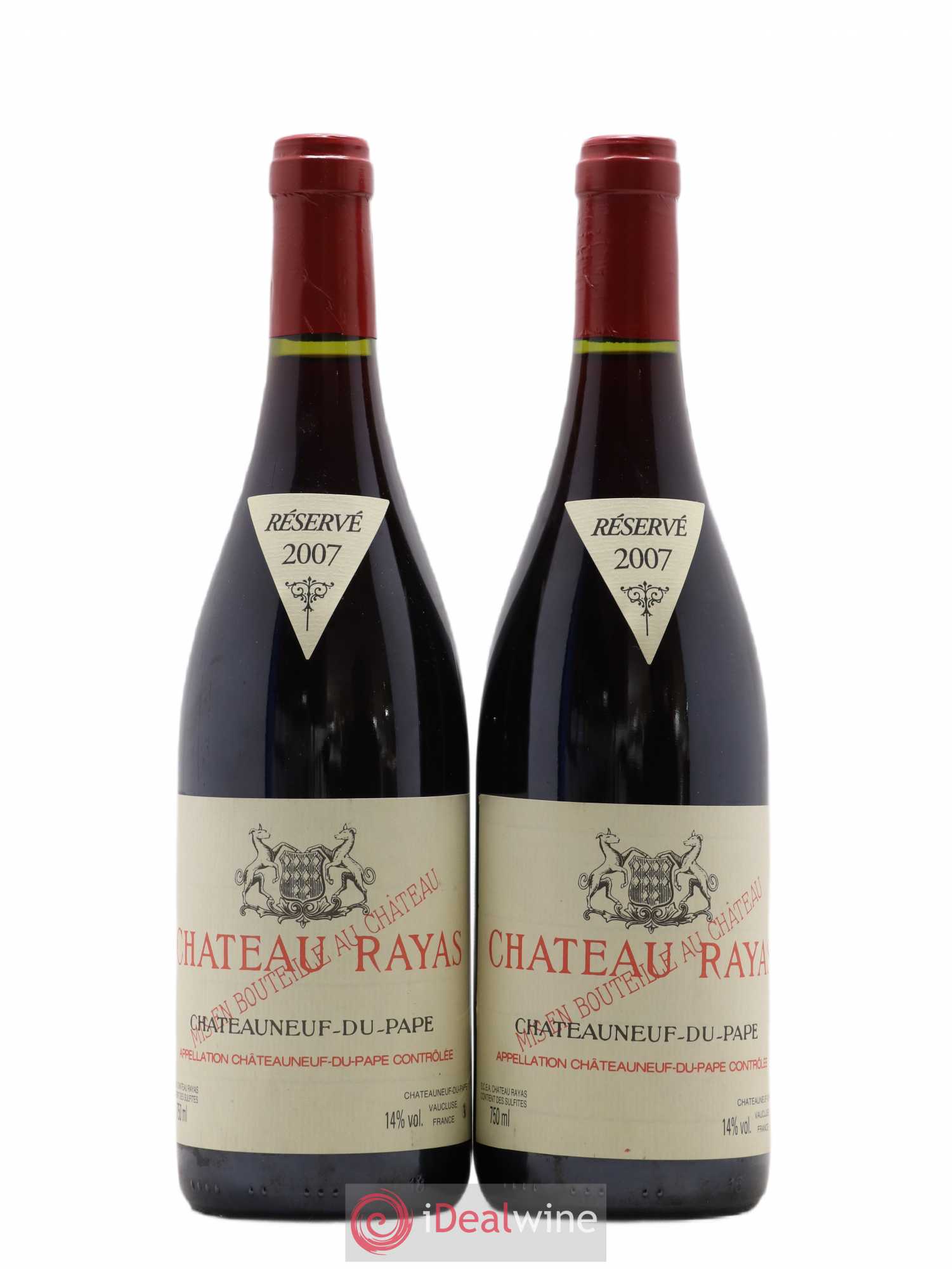 Châteauneuf-du-Pape Château Rayas Emmanuel Reynaud 2007 - Lot de 2 bouteilles - 0