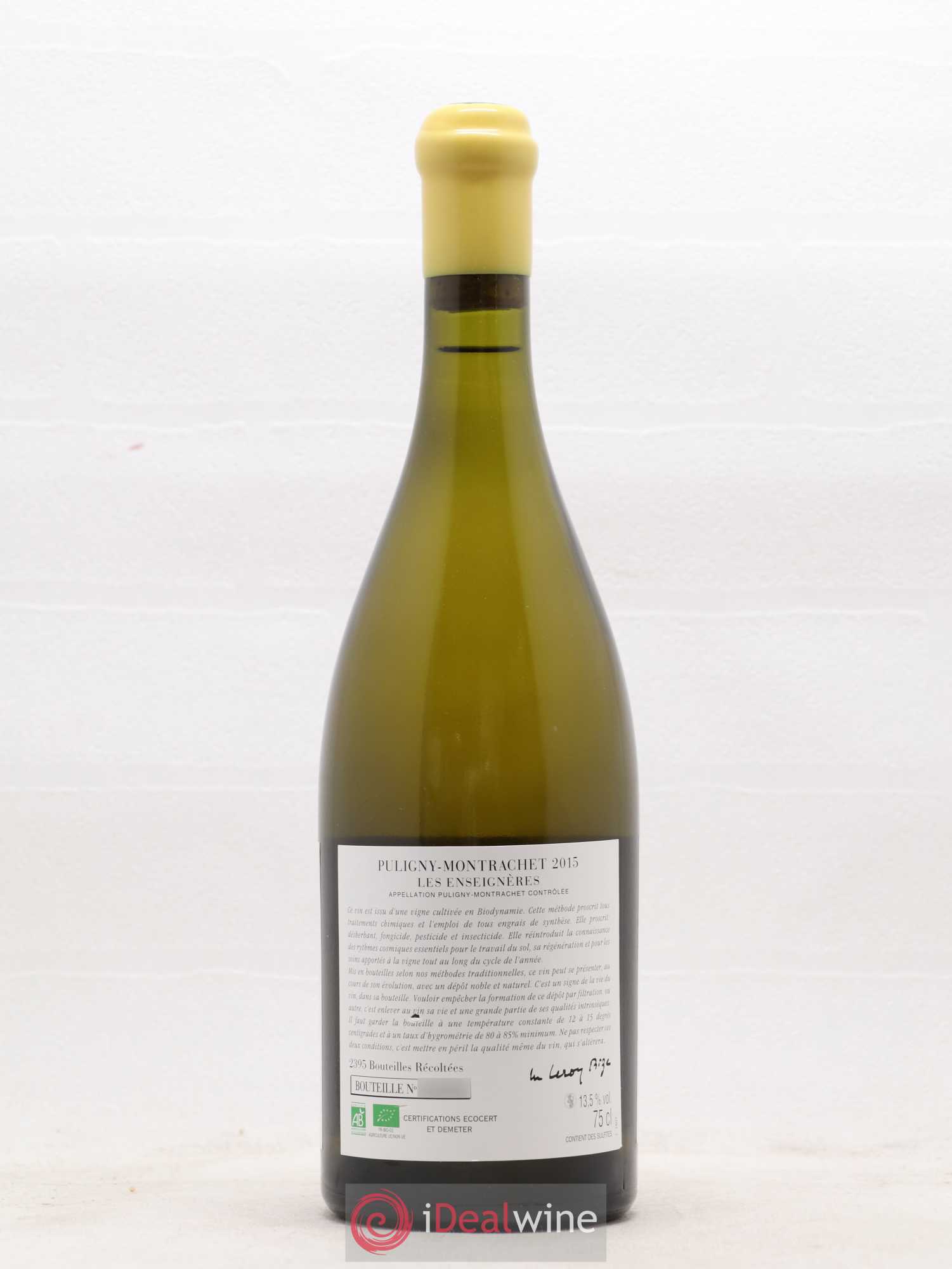 Puligny-Montrachet Les Enseignères d'Auvenay (Domaine) 2015 - Lot de 1 bouteille - 1