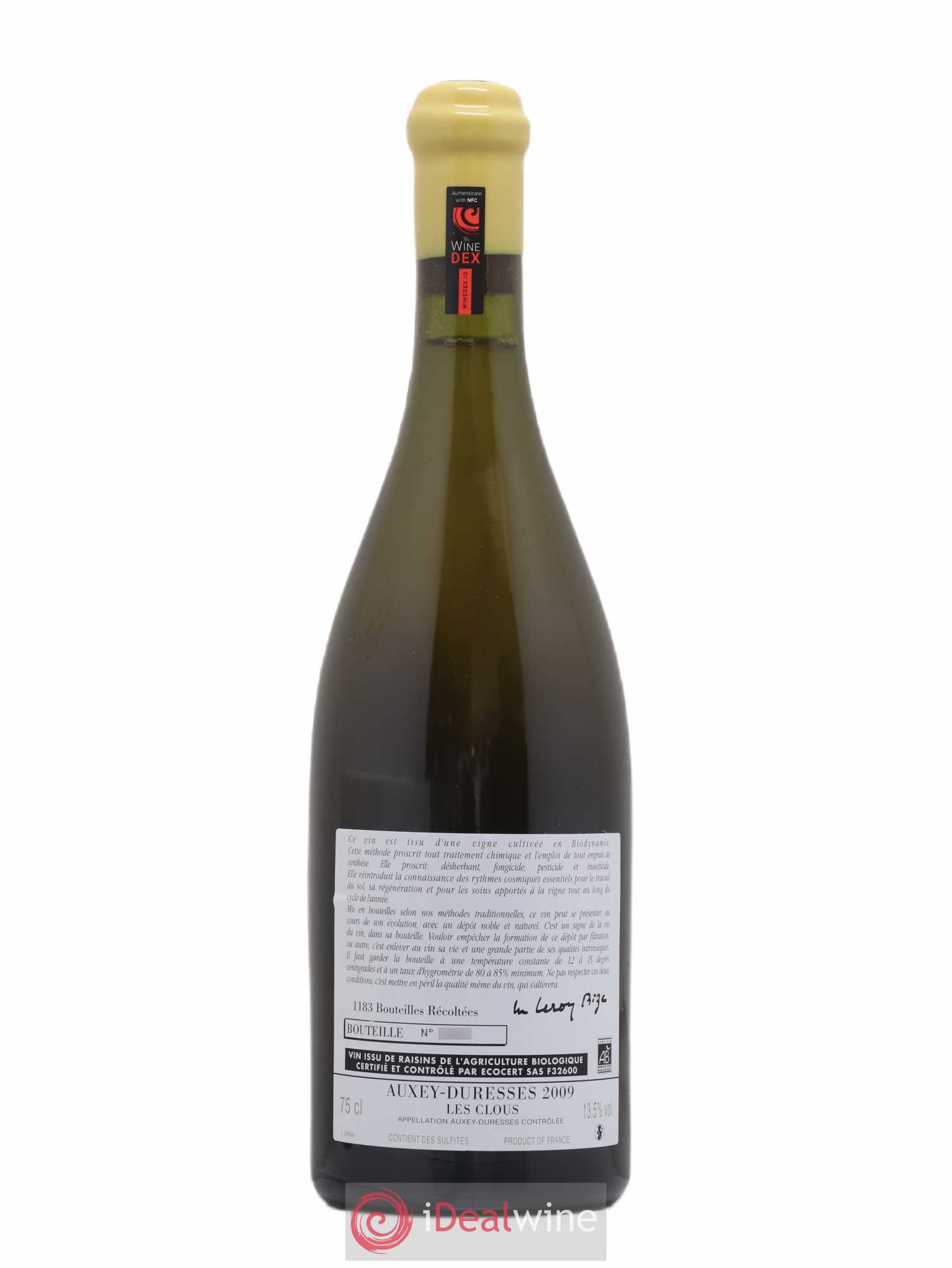 Auxey-Duresses Les Clous d'Auvenay (Domaine) 2009 - Lot de 1 bouteille - 1