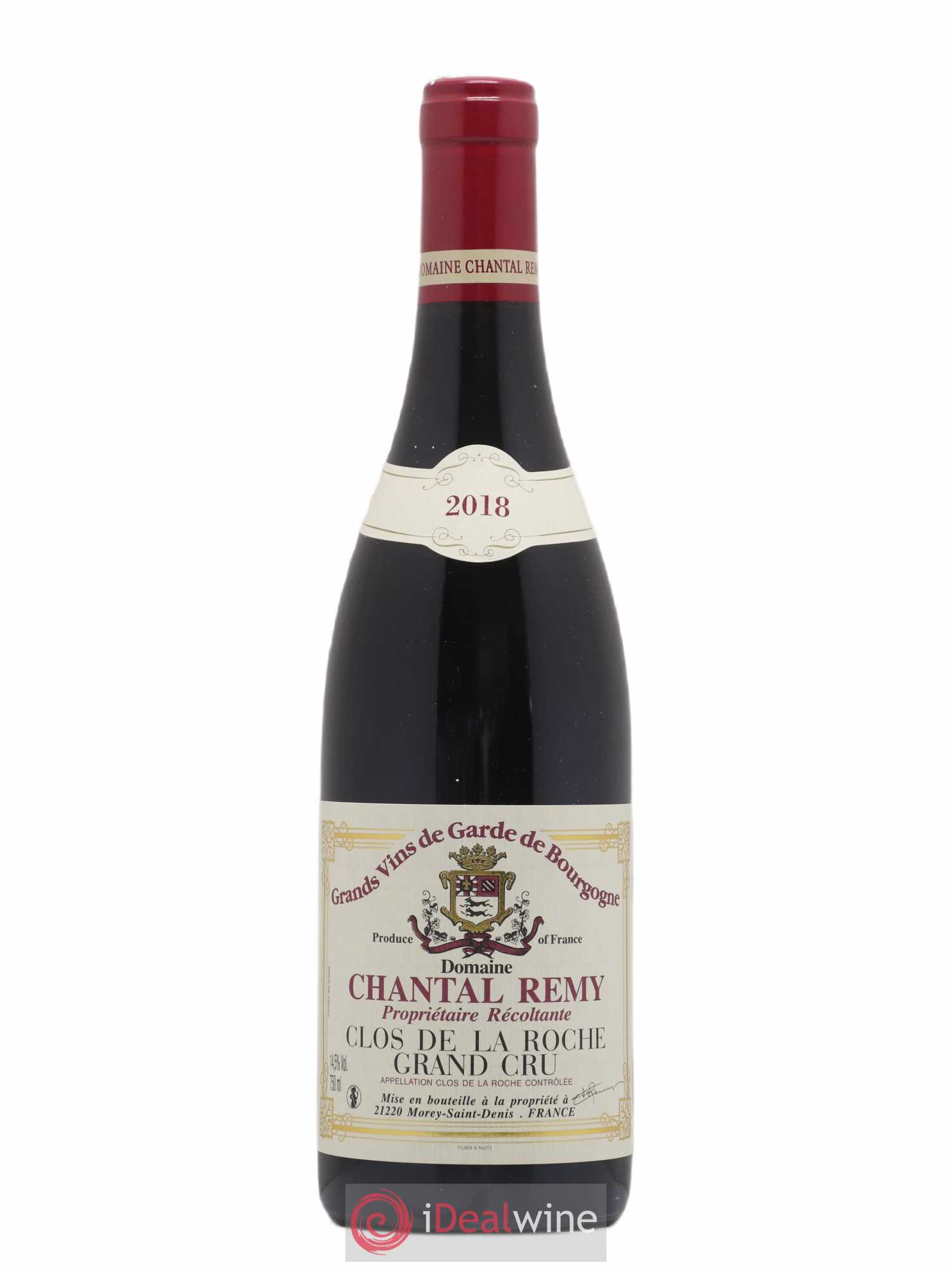 Clos de la Roche Grand Cru Louis Remy - Chantal Remy (Domaine) 2018 - Lot of 1 bottle - 0