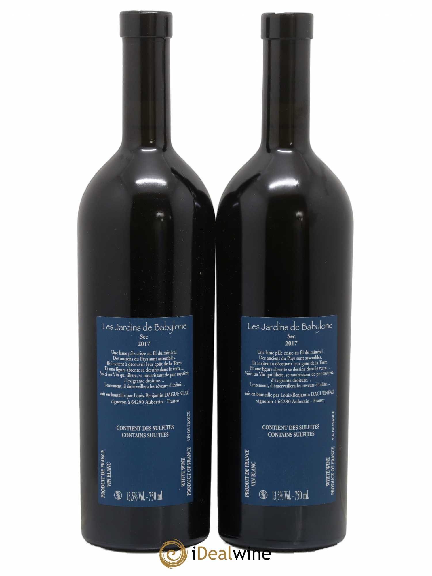 Vin de France(anciennement Jurançon) Les Jardins de Babylone Sec Didier Dagueneau 2017 - Lot de 2 bouteilles - 1