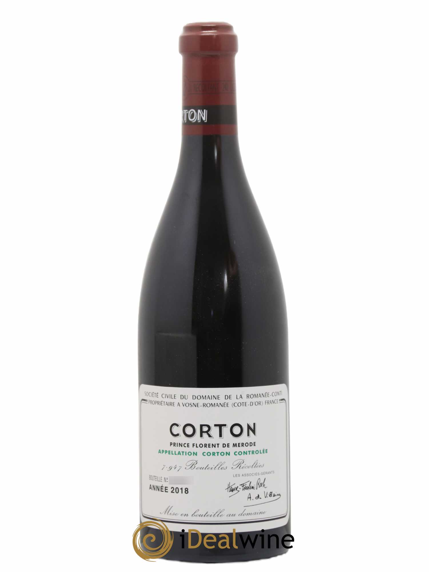 Corton Grand Cru Domaine de la Romanée-Conti 2018 - Lot de 1 bouteille - 0