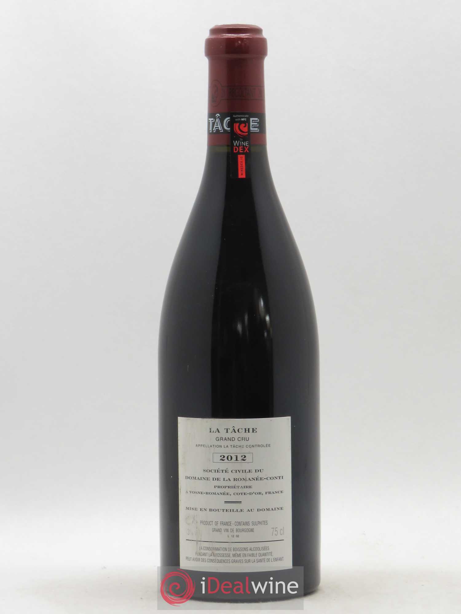 La Tâche Grand Cru Domaine de la Romanée-Conti 2012 - Lot de 1 bouteille - 1