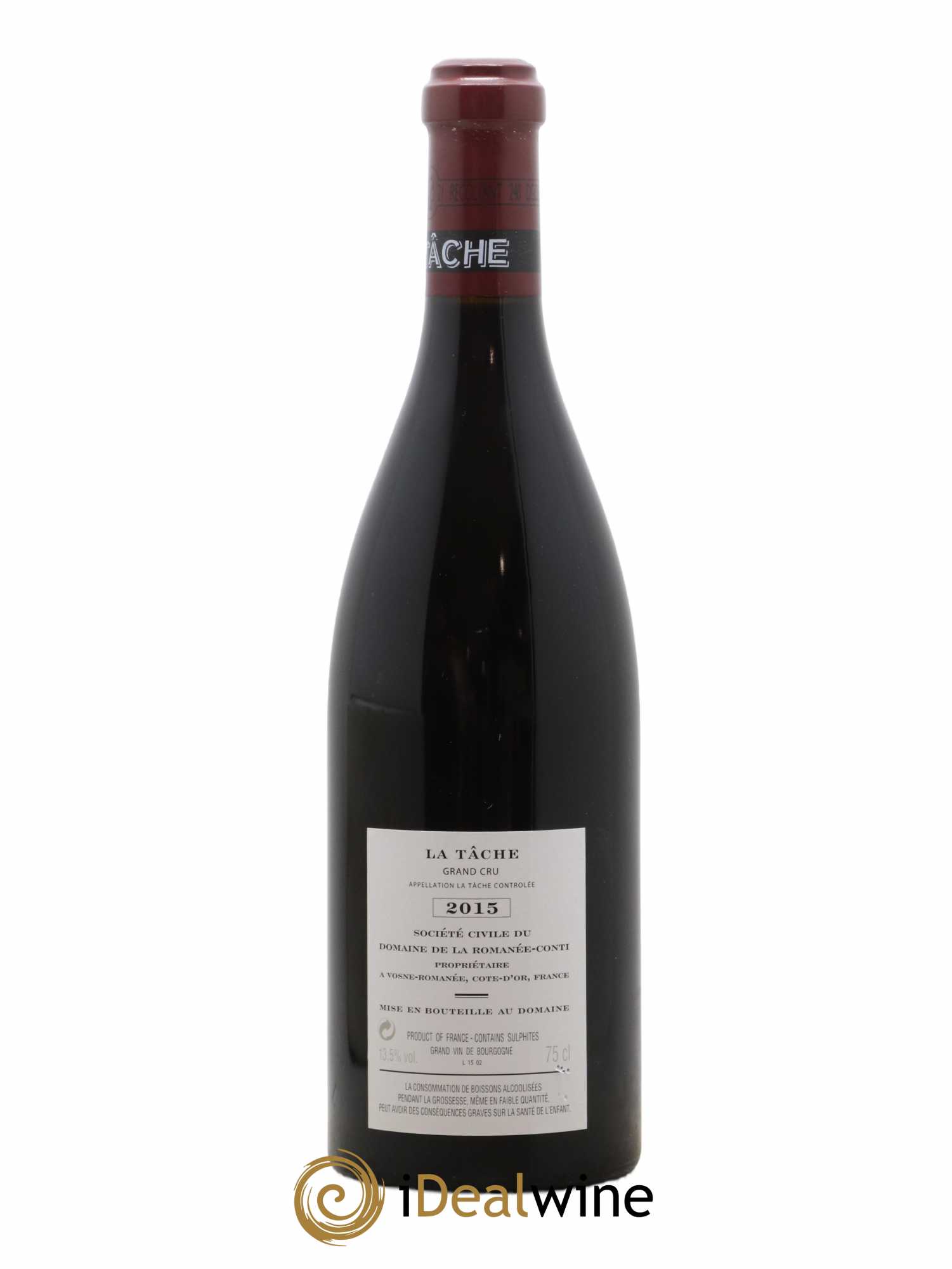 La Tâche Grand Cru Domaine de la Romanée-Conti 2015 - Lot of 1 bottle - 1