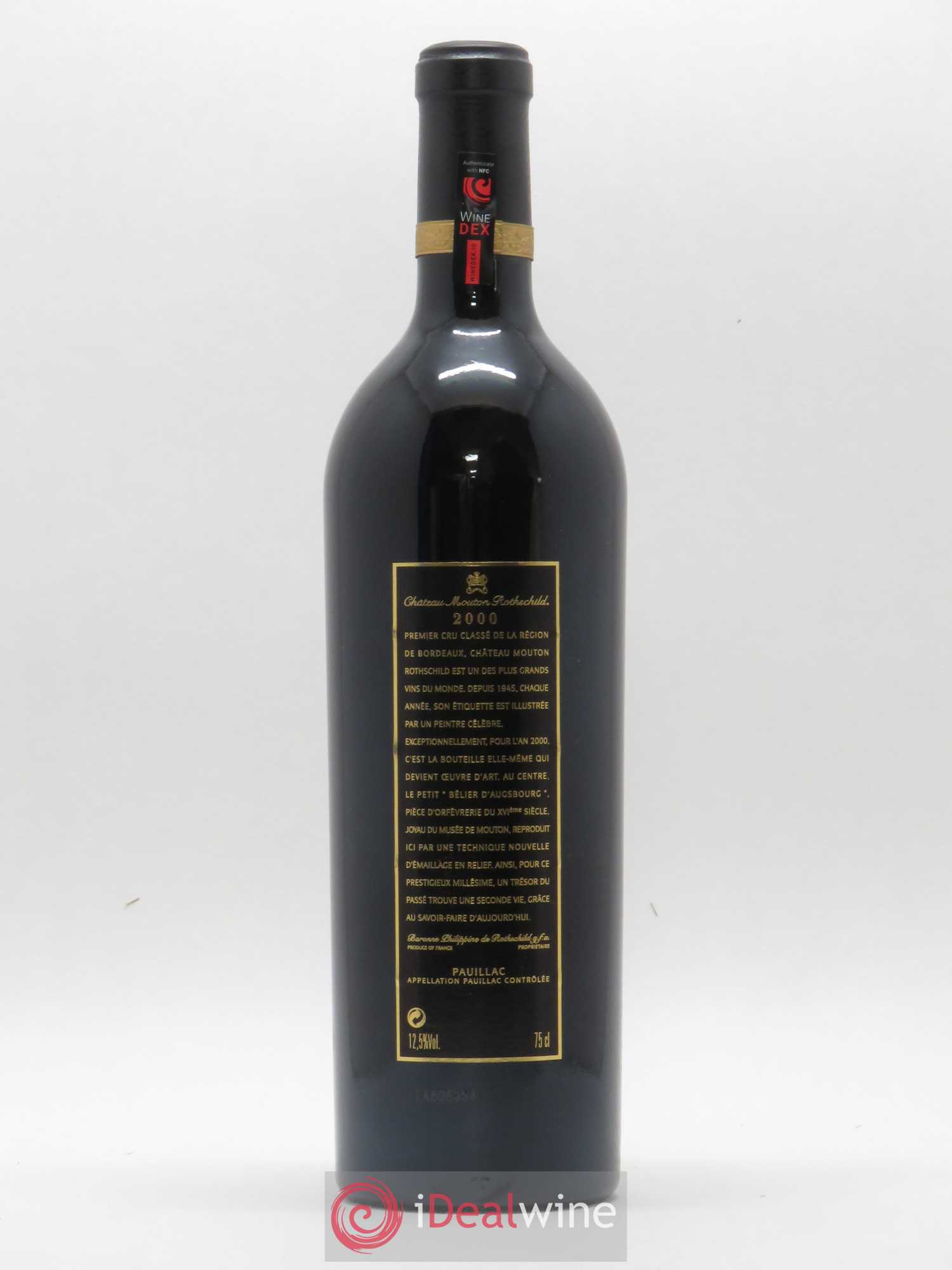Château Mouton Rothschild 1er Grand Cru Classé 2000 - Lot de 1 bouteille - 1
