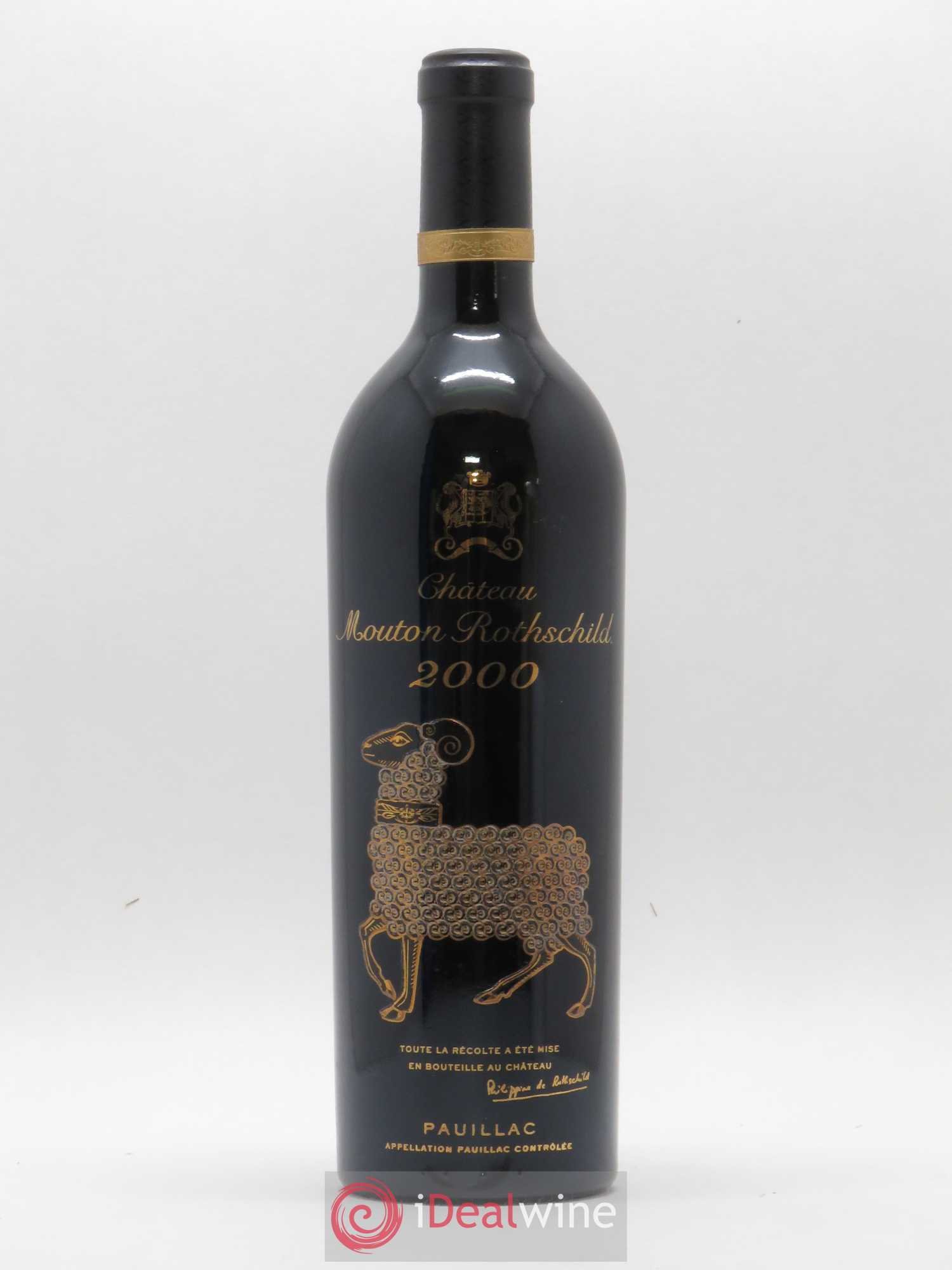 Château Mouton Rothschild 1er Grand Cru Classé 2000 - Lot de 1 bouteille - 0