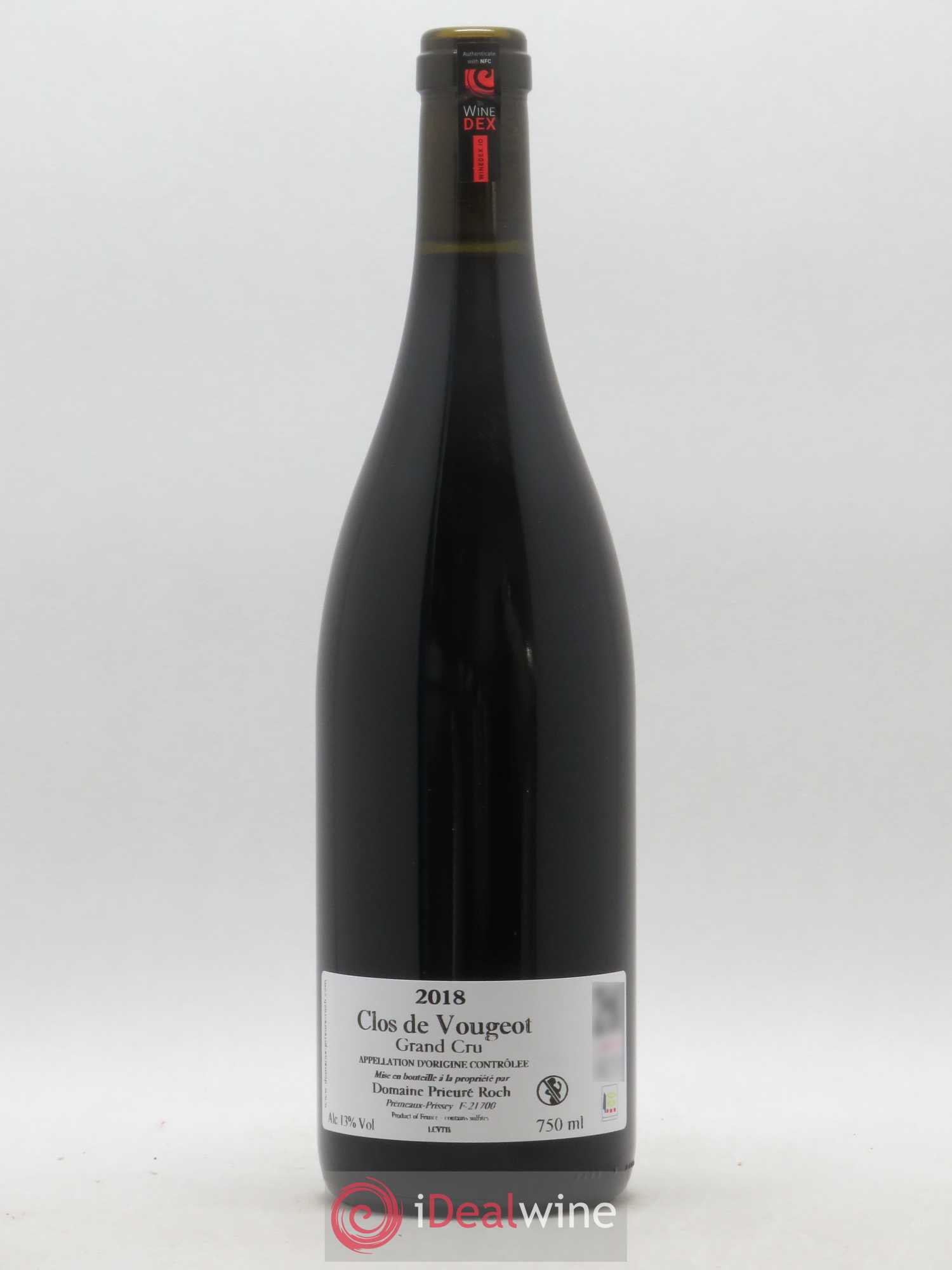 Clos de Vougeot Grand Cru Prieuré Roch 2018 - Lot de 1 bouteille - 1