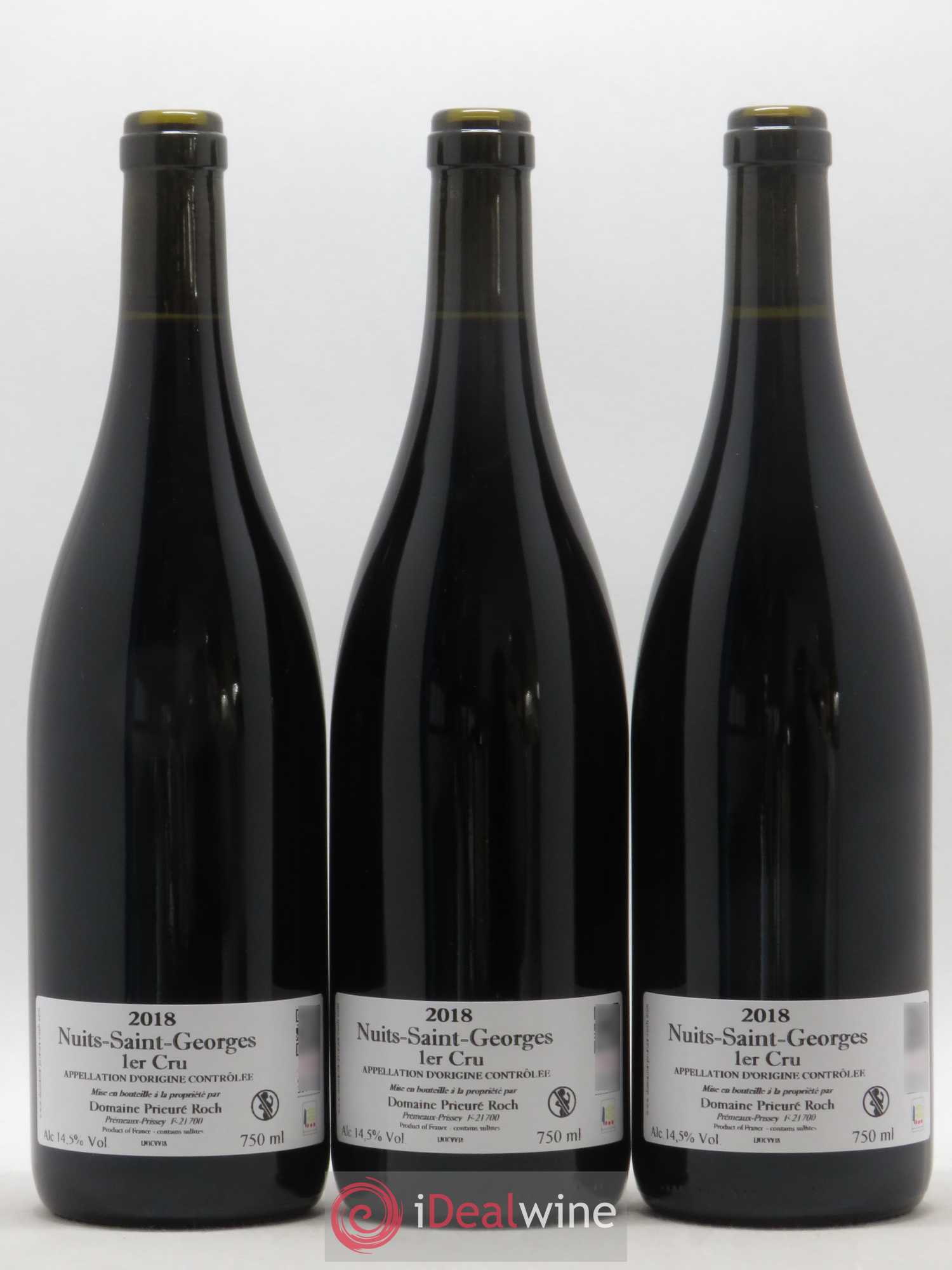 Nuits-Saint-Georges 1er Cru Vieilles Vignes Prieuré Roch 2018 - Lot de 3 bouteilles - 1