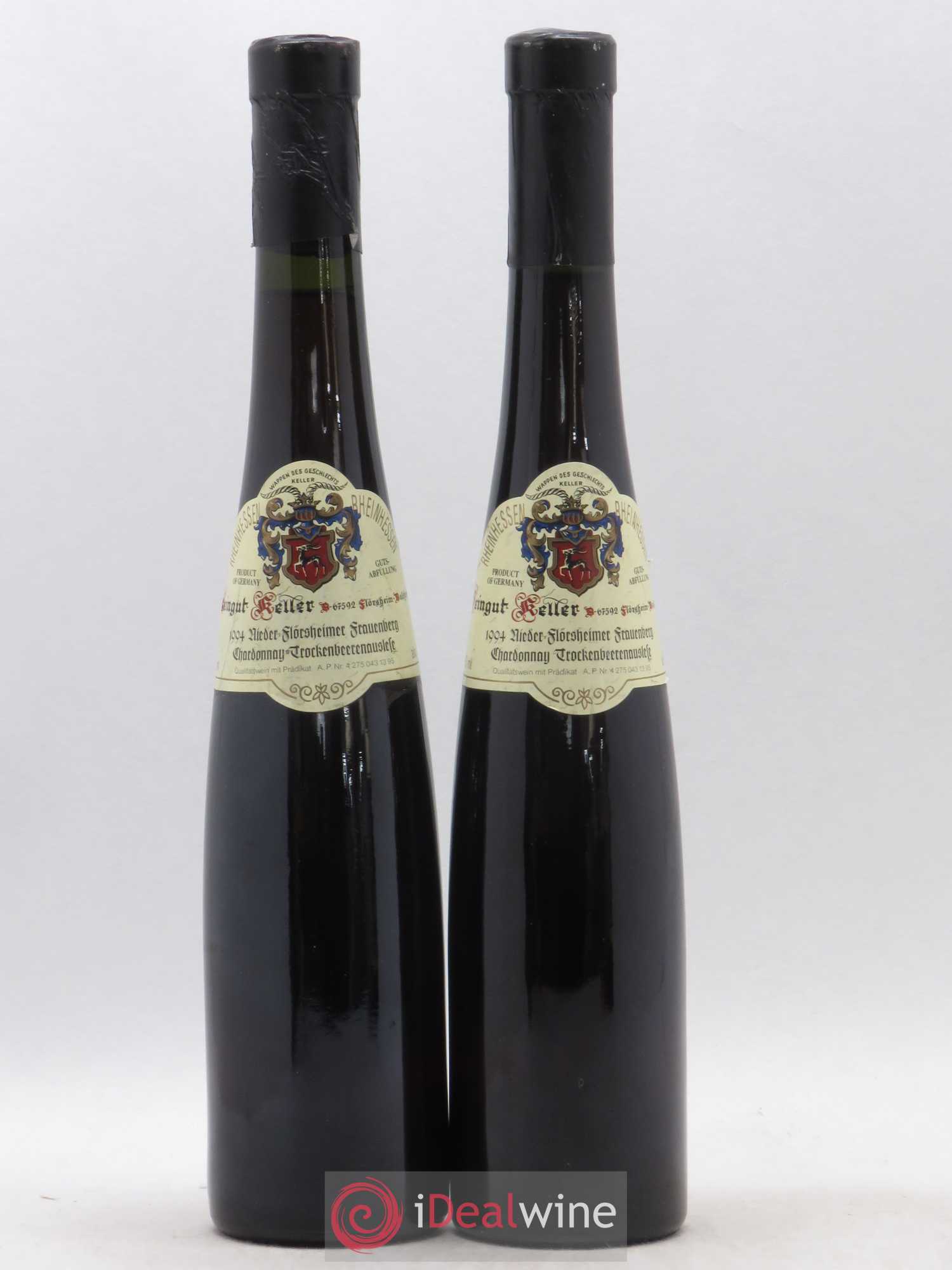 Allemagne Rheinhessen Chardonnay Trockenbeerenauslese Nieder-Florsheimer Frauenberg Keller 1994 - Posten von 2 Demi-Flaschen - 0