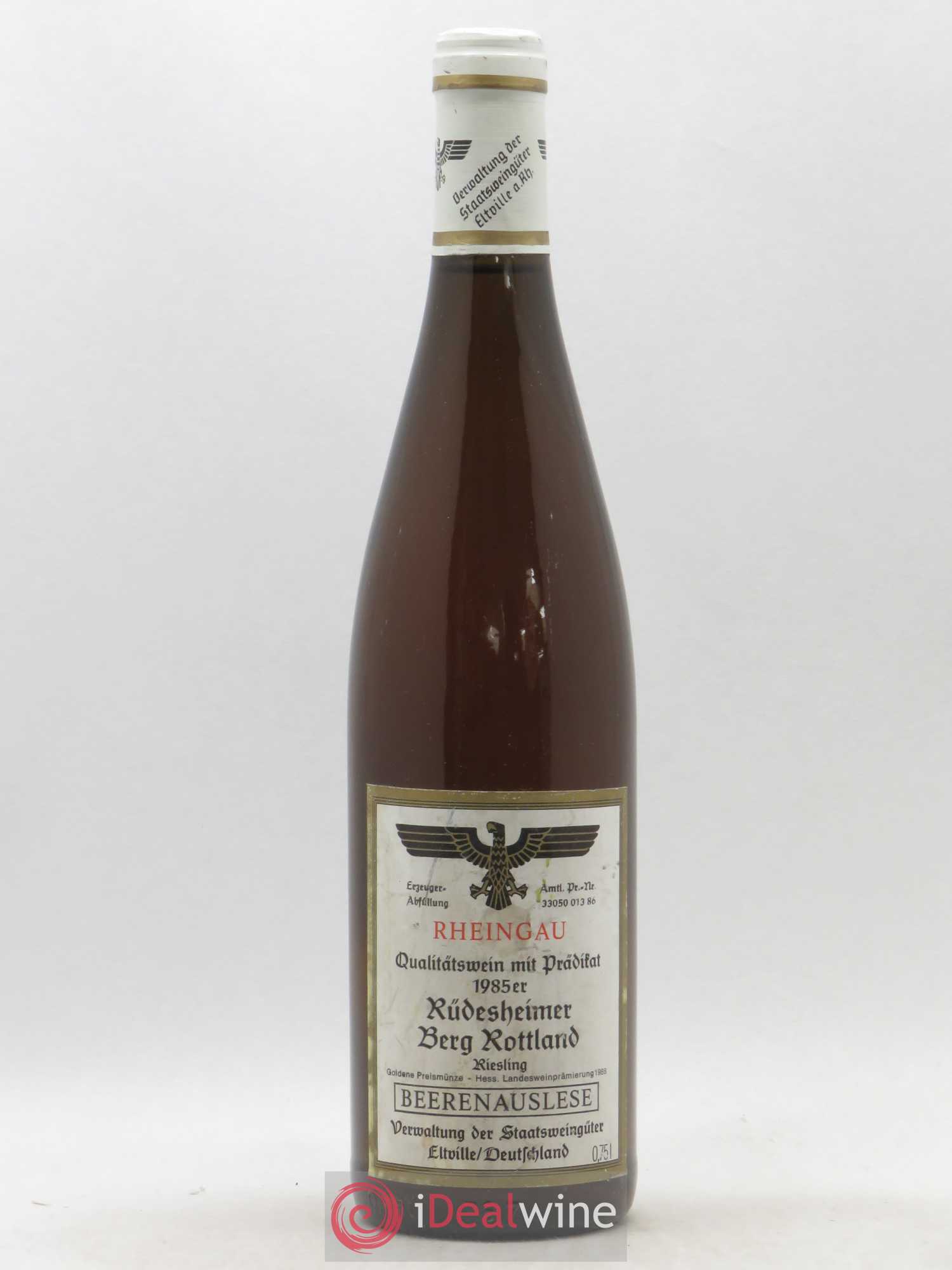 Riesling Rheingau Beerenauslese Rüdesheimer Berg Rottland Staatsweingut 1985 - Lot of 1 bottle - 0