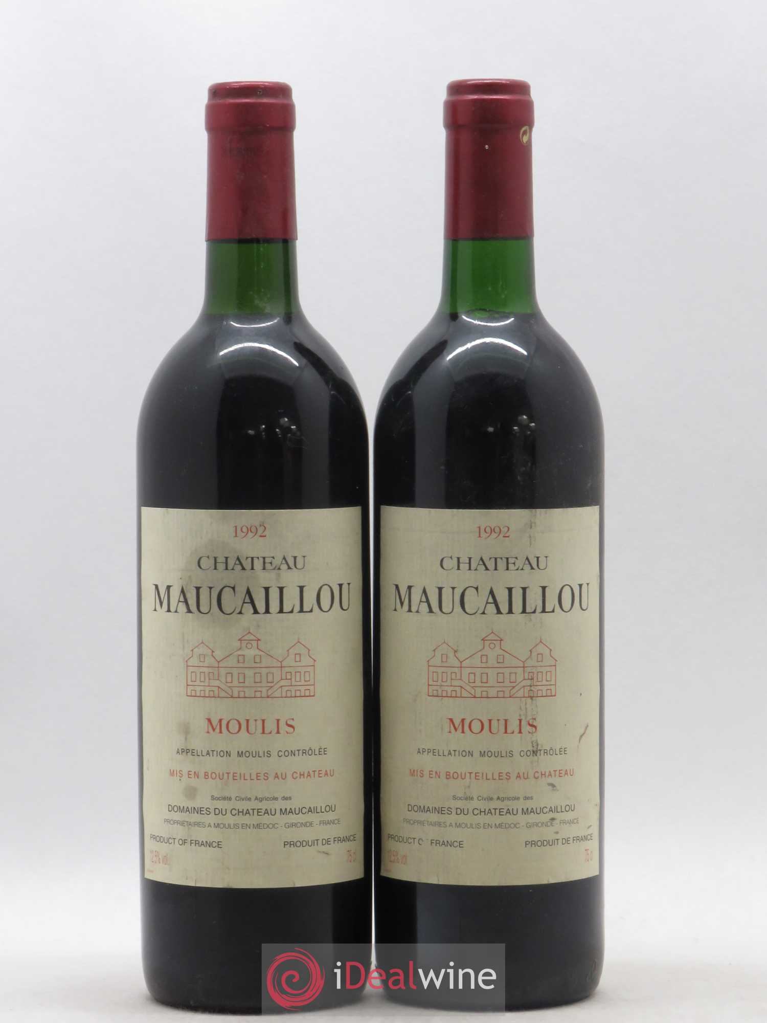 Château Maucaillou 1992 - Lot de 2 bouteilles - 0