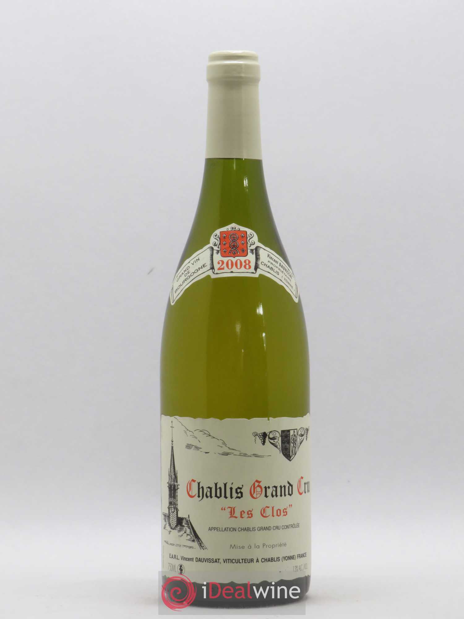 Chablis Grand Cru Les Clos Vincent Dauvissat (Domaine) 2008 - Lot de 1 bouteille - 0