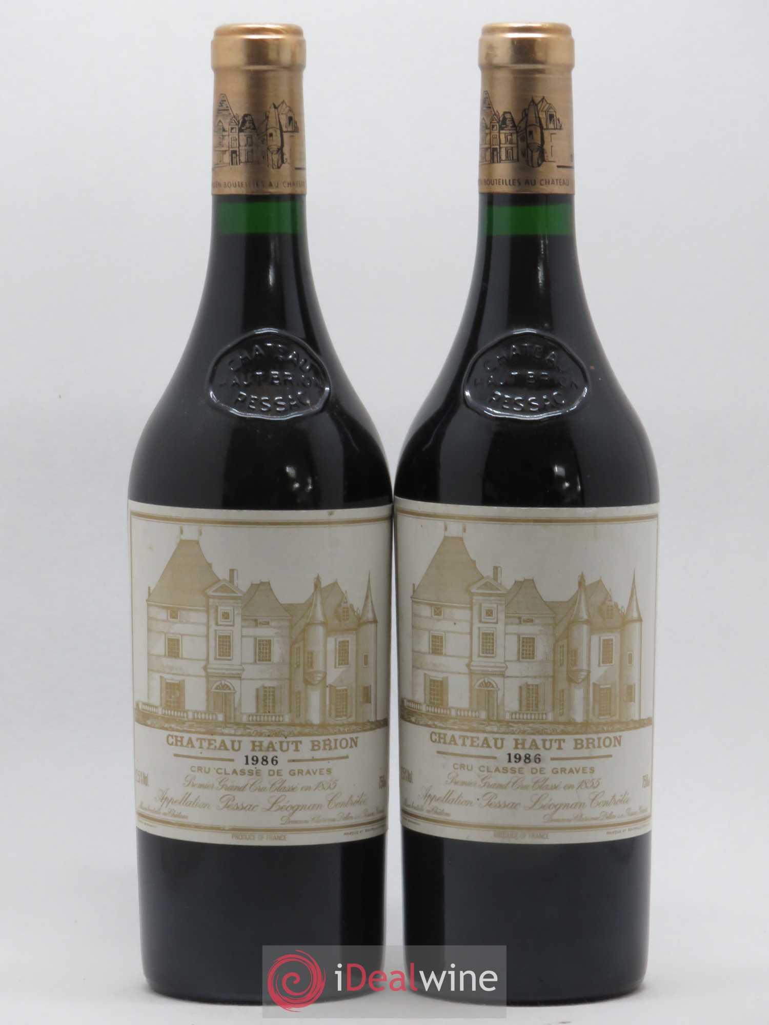 Château Haut Brion 1er Grand Cru Classé 1986 - Lot de 2 bouteilles - 0