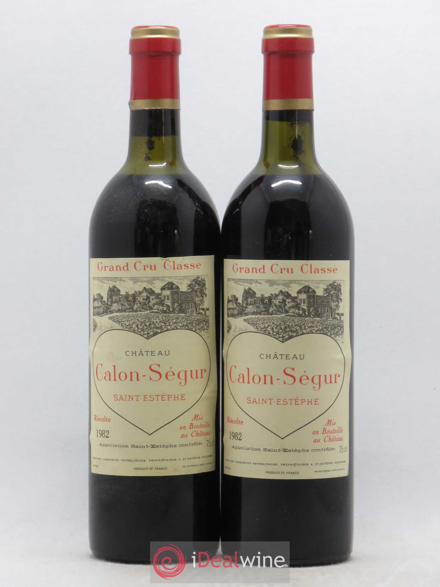Château Calon Ségur 3ème Grand Cru Classé 1982 - Lot de 2 bouteilles - 0