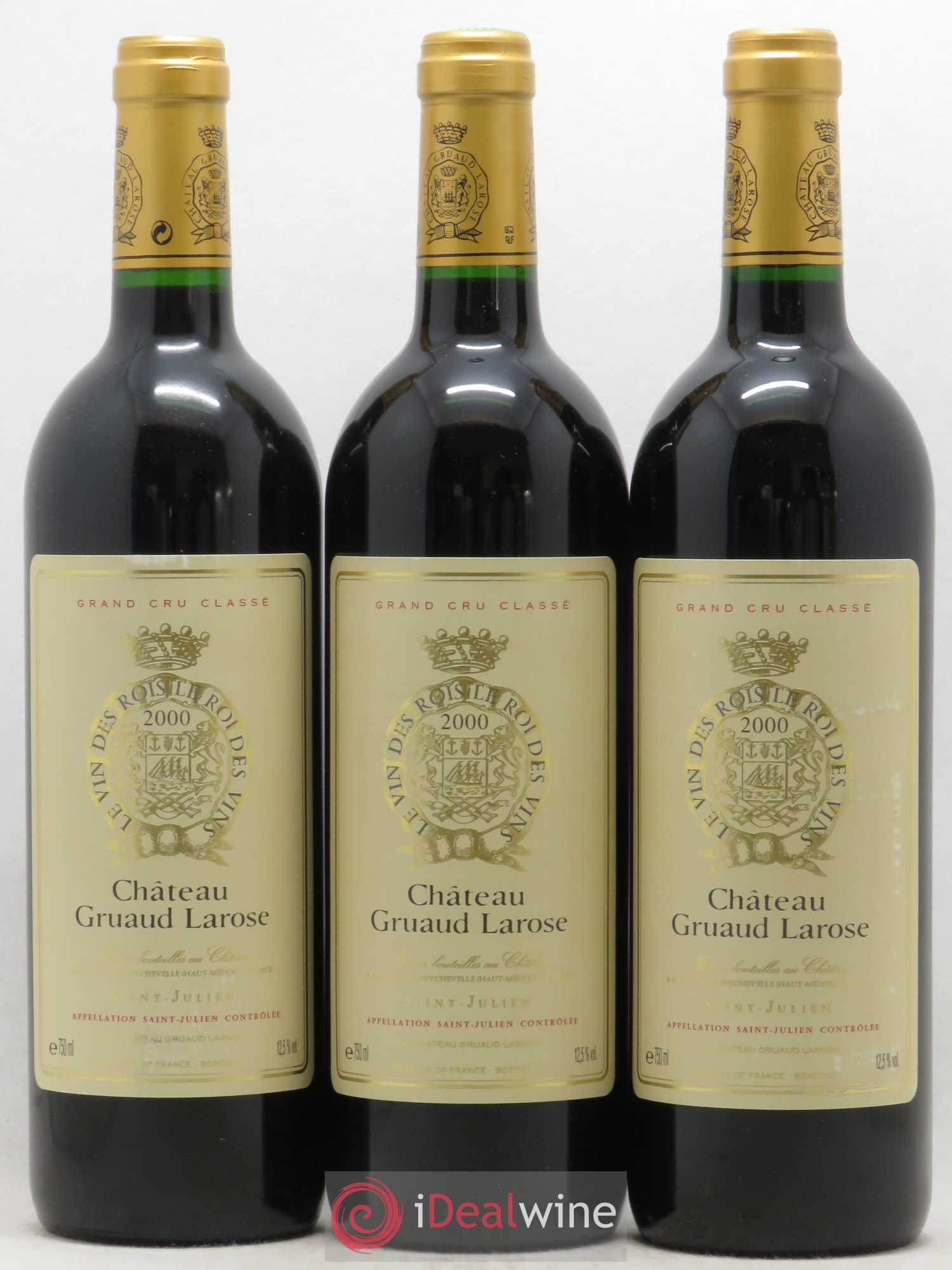 Château Gruaud Larose 2ème Grand Cru Classé 2000 - Lot de 3 bouteilles - 0