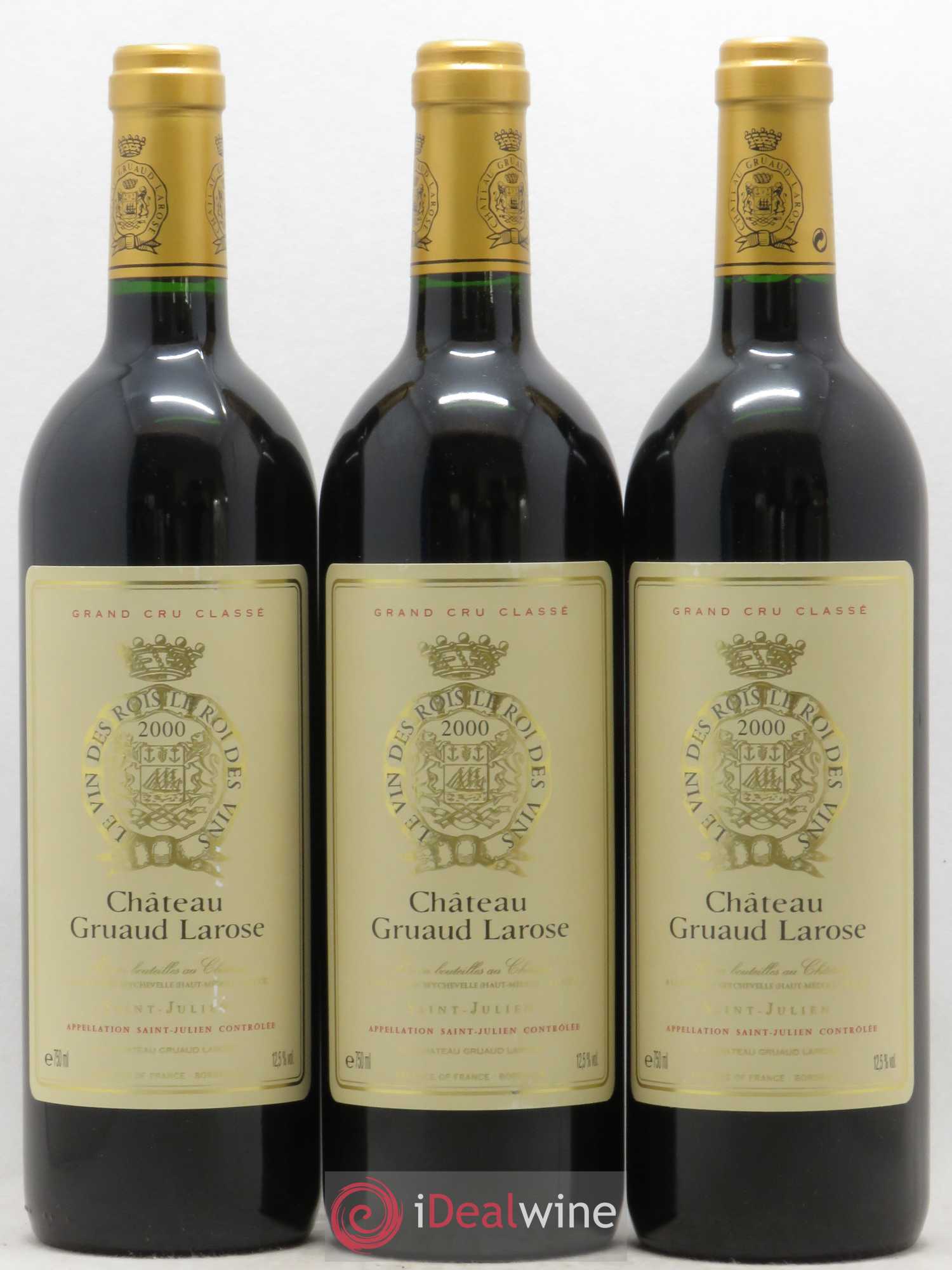 Château Gruaud Larose 2ème Grand Cru Classé 2000 - Lot de 3 bouteilles - 0