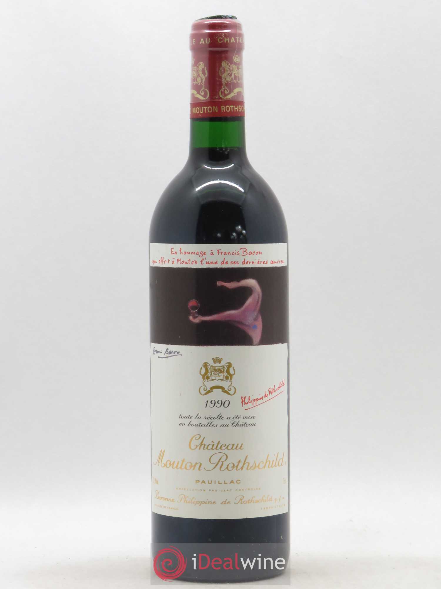 Château Mouton Rothschild 1er Grand Cru Classé 1990 - Lot de 1 bouteille - 0
