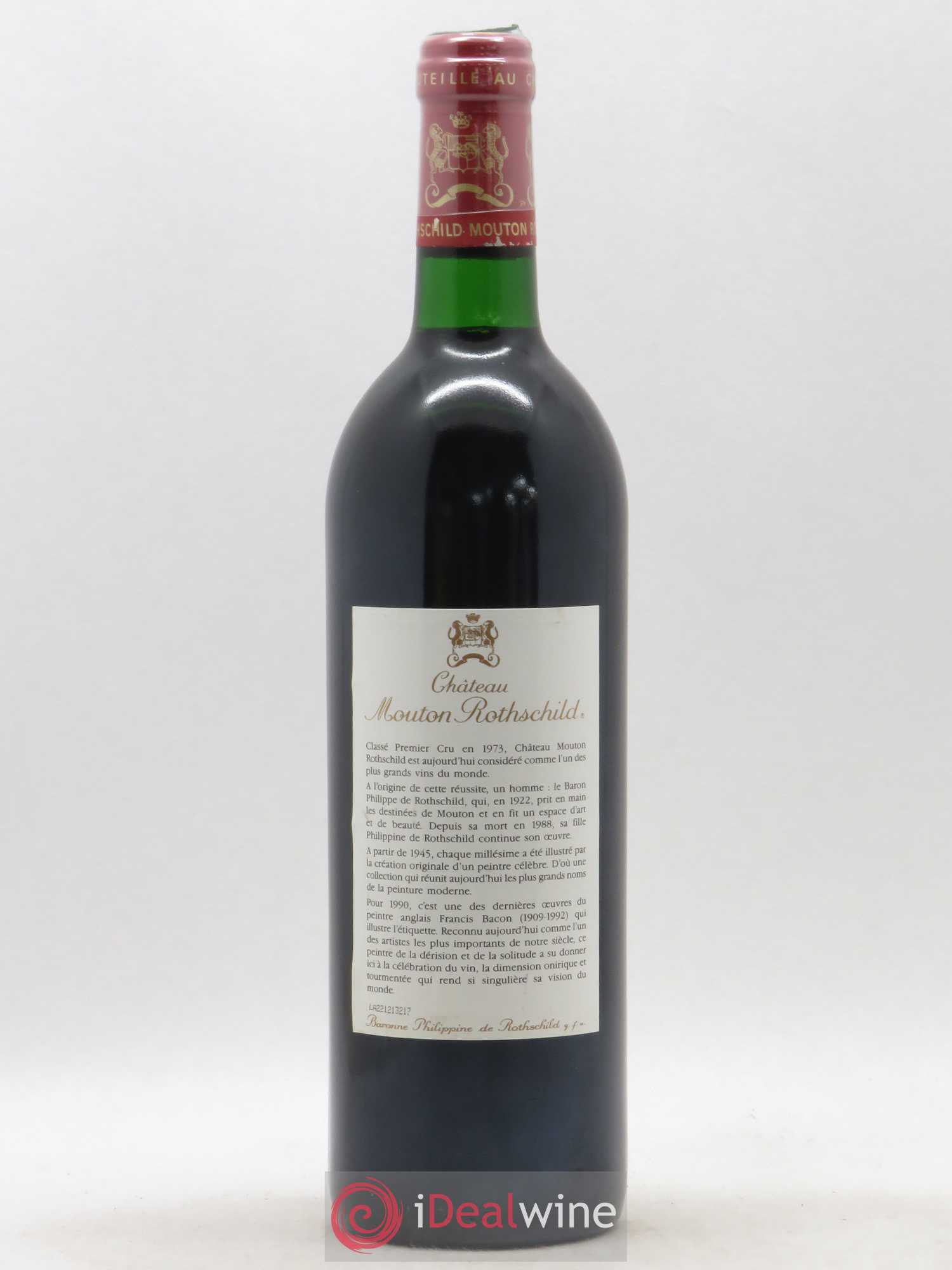 Château Mouton Rothschild 1er Grand Cru Classé 1990 - Lot de 1 bouteille - 1
