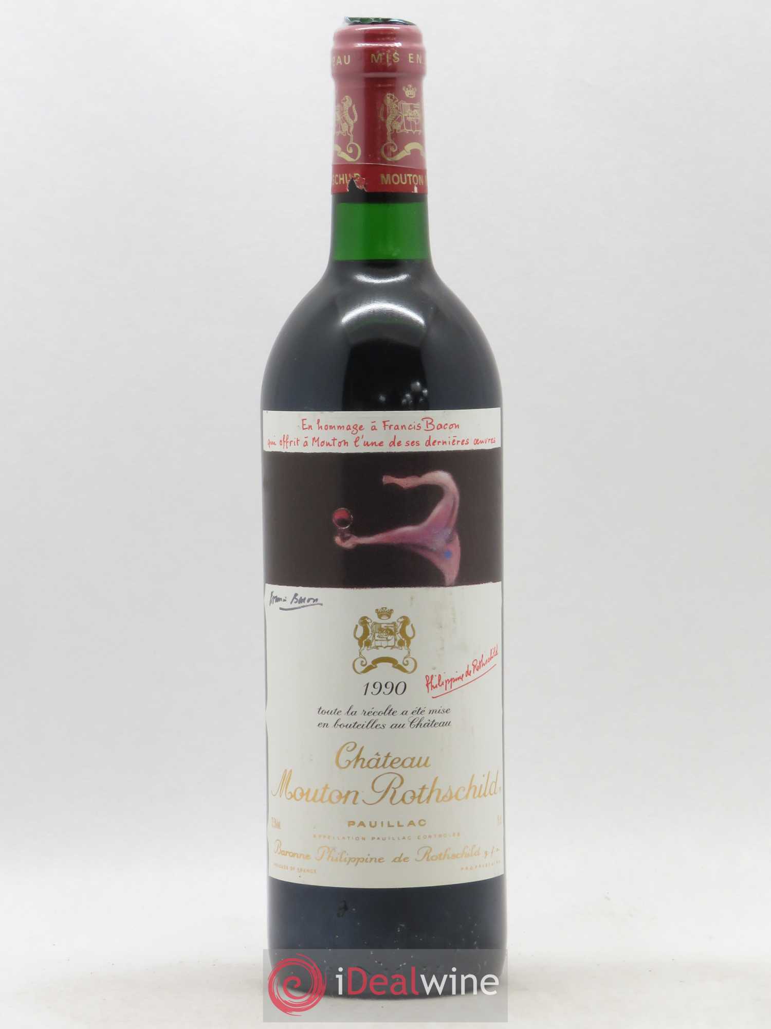 Château Mouton Rothschild 1er Grand Cru Classé 1990 - Lot de 1 bouteille - 0
