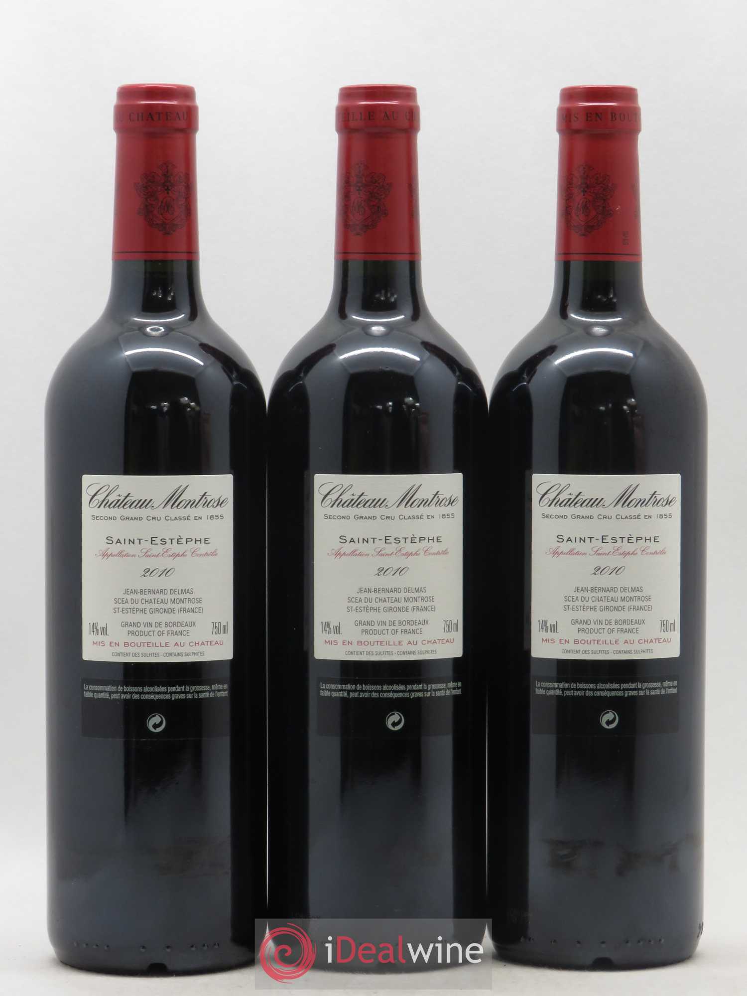 Château Montrose 2ème Grand Cru Classé 2010 - Lot de 3 bouteilles - 1