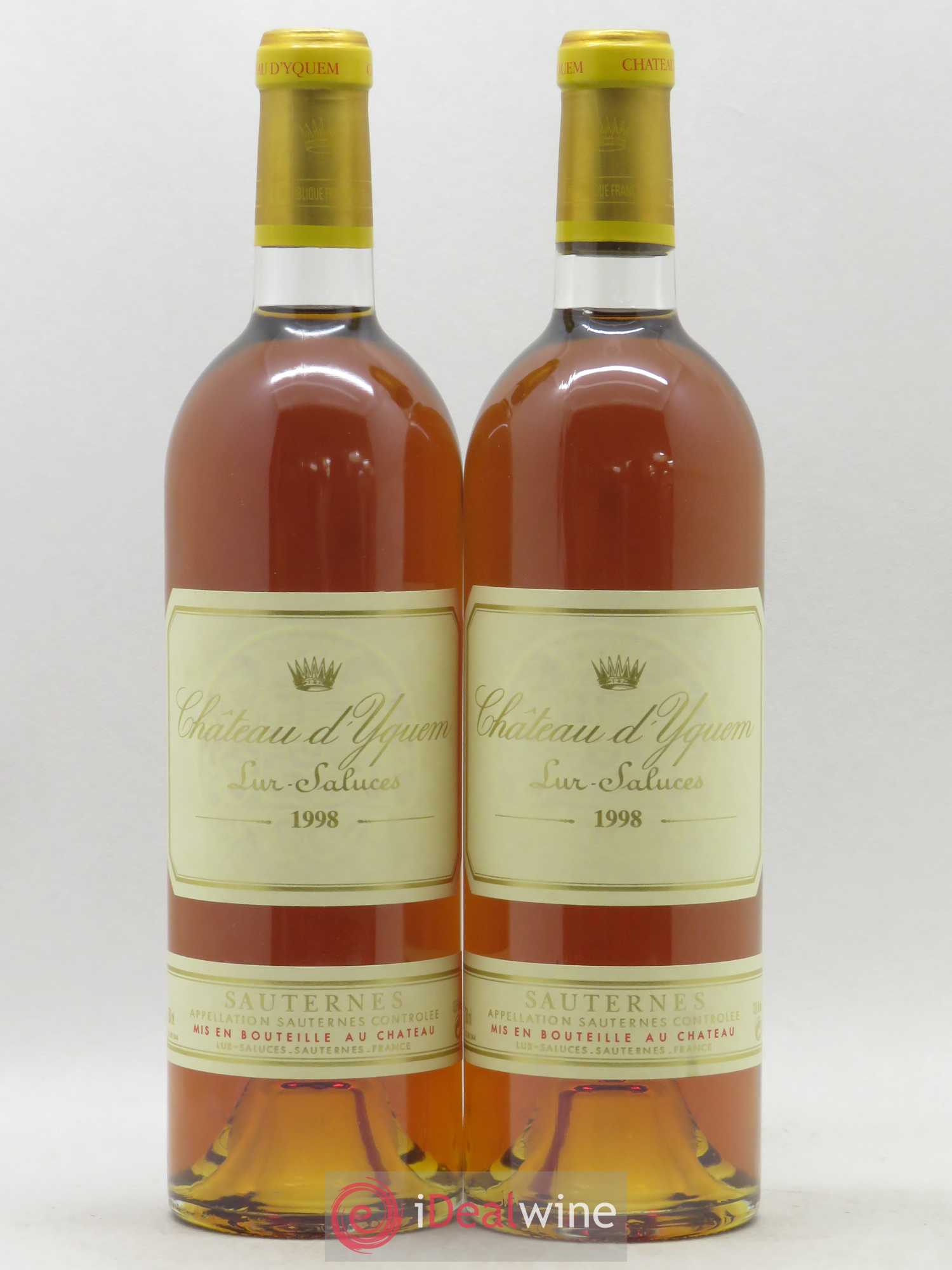 Château d' Yquem 1er Cru Classé Supérieur 1998 - Lotto di 2 bottiglie - 0