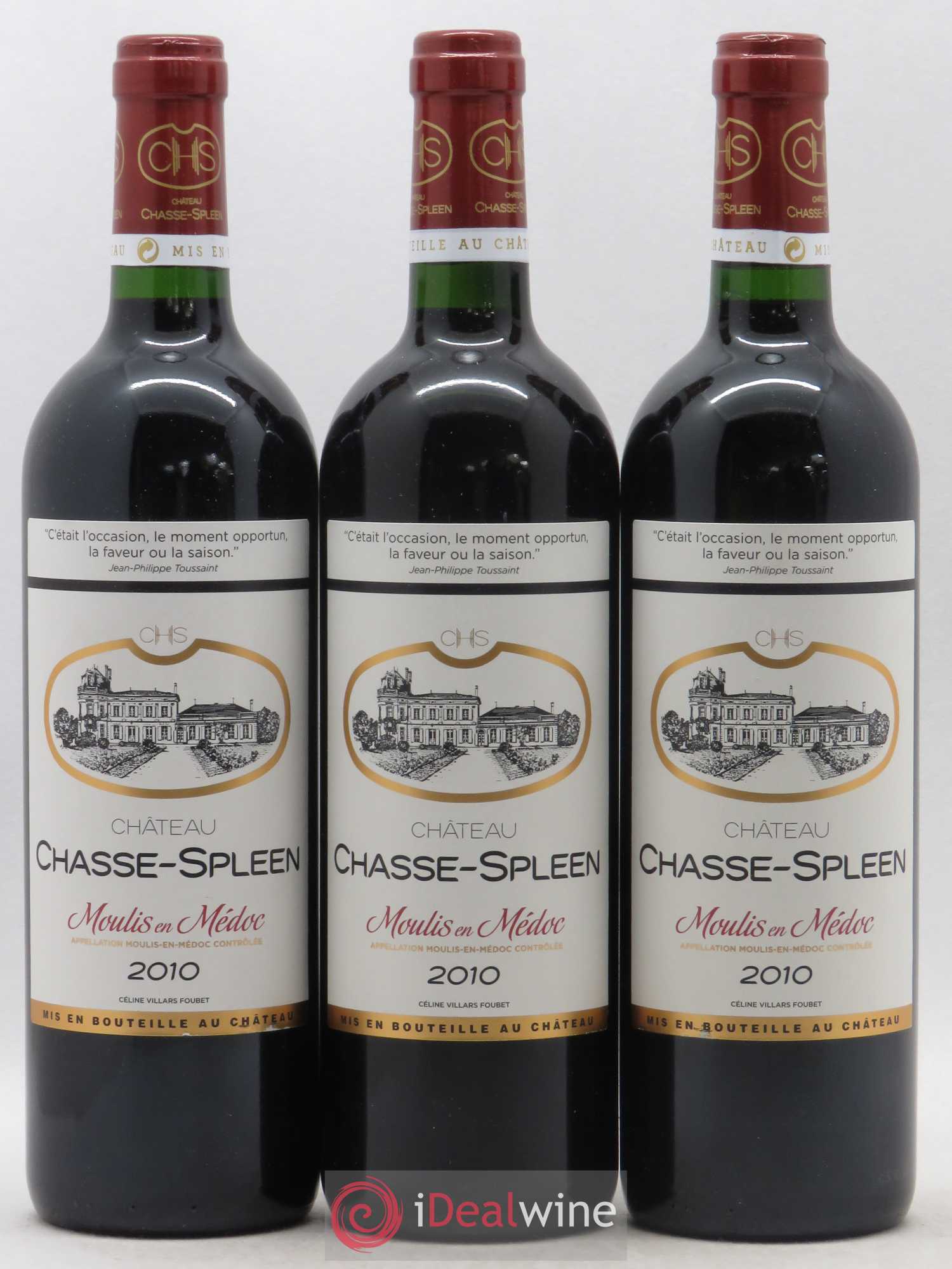Château Chasse Spleen 2010 - Lot de 3 bouteilles - 0