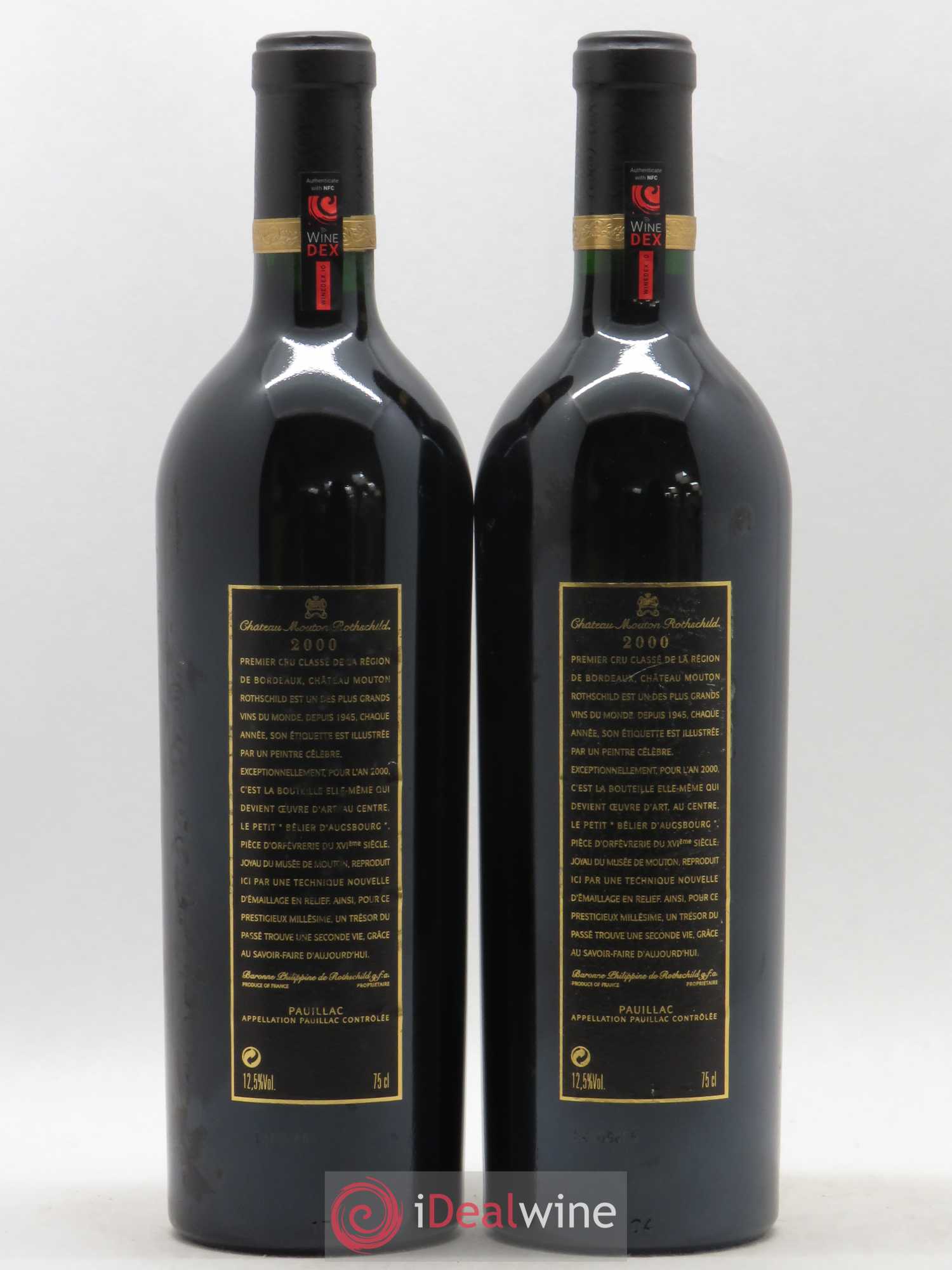 Château Mouton Rothschild 1er Grand Cru Classé 2000 - Lot de 2 bouteilles - 1