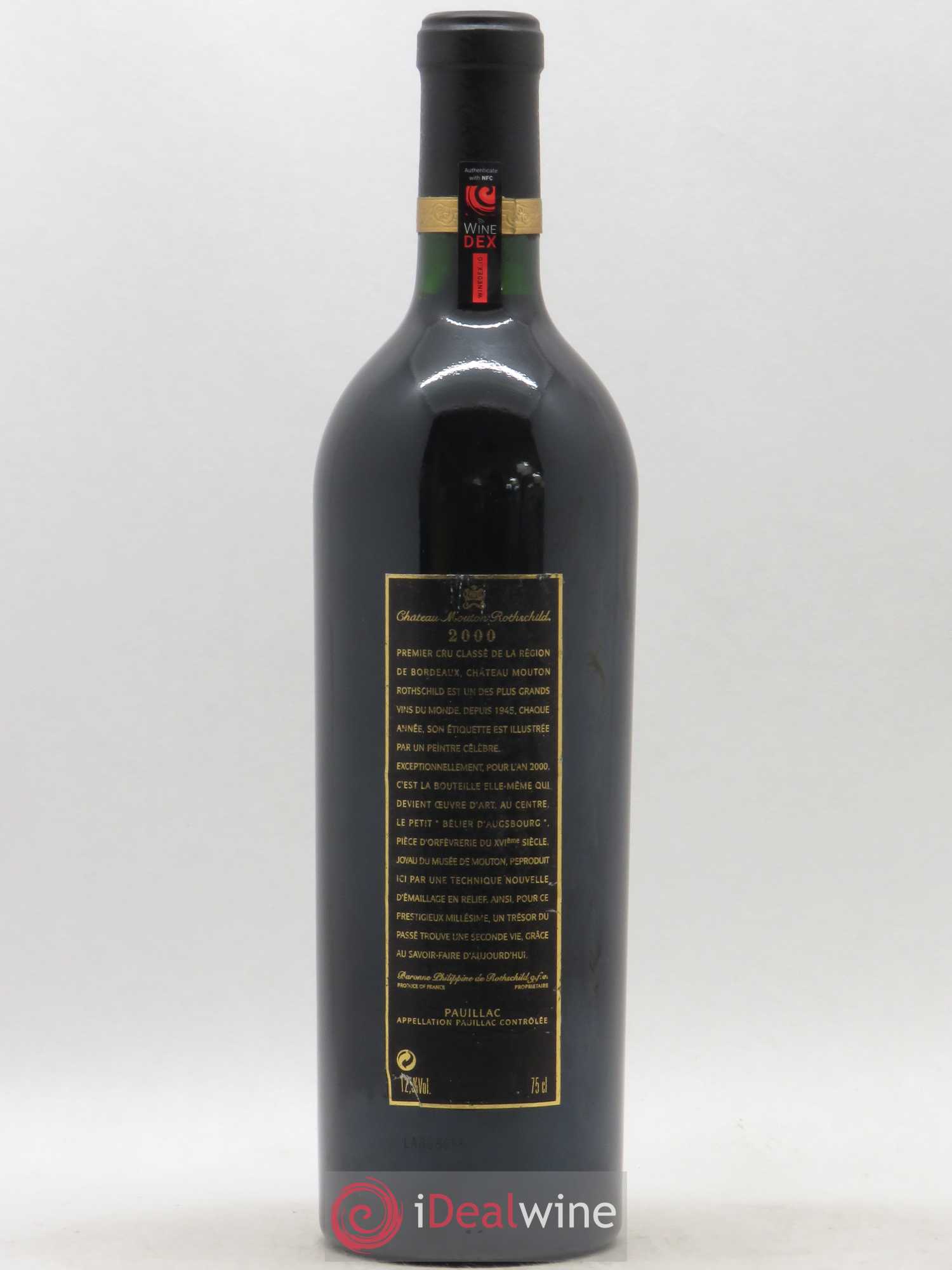 Château Mouton Rothschild 1er Grand Cru Classé 2000 - Lot de 1 bouteille - 1